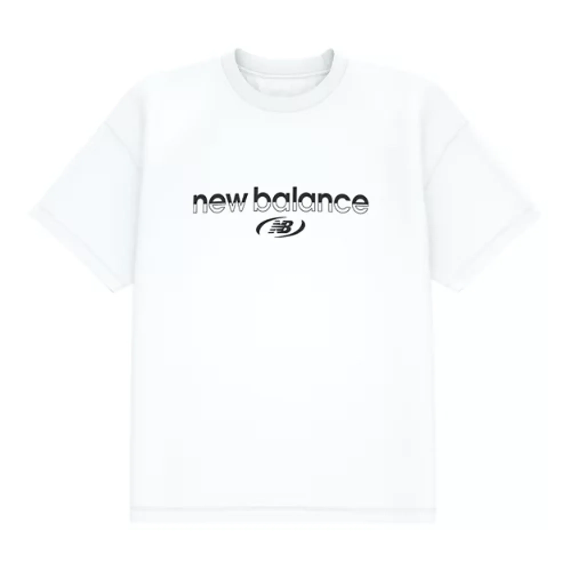New Balance Men's Trackside T-Shirt in White Cotton Jersey