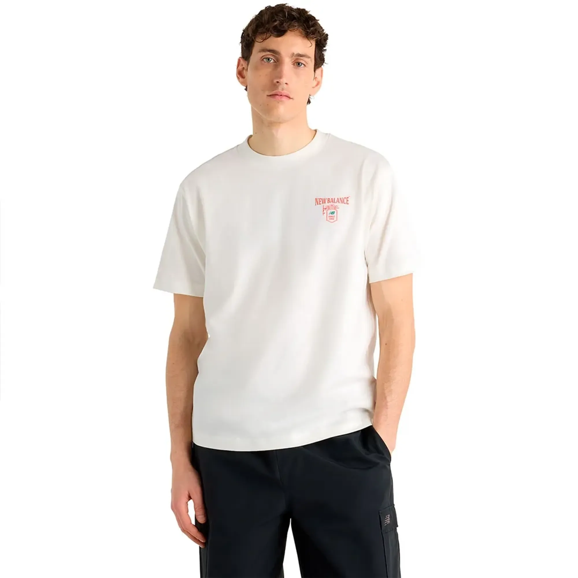 New Balance Men's Grab a Bite London T-Shirt in White Cotton