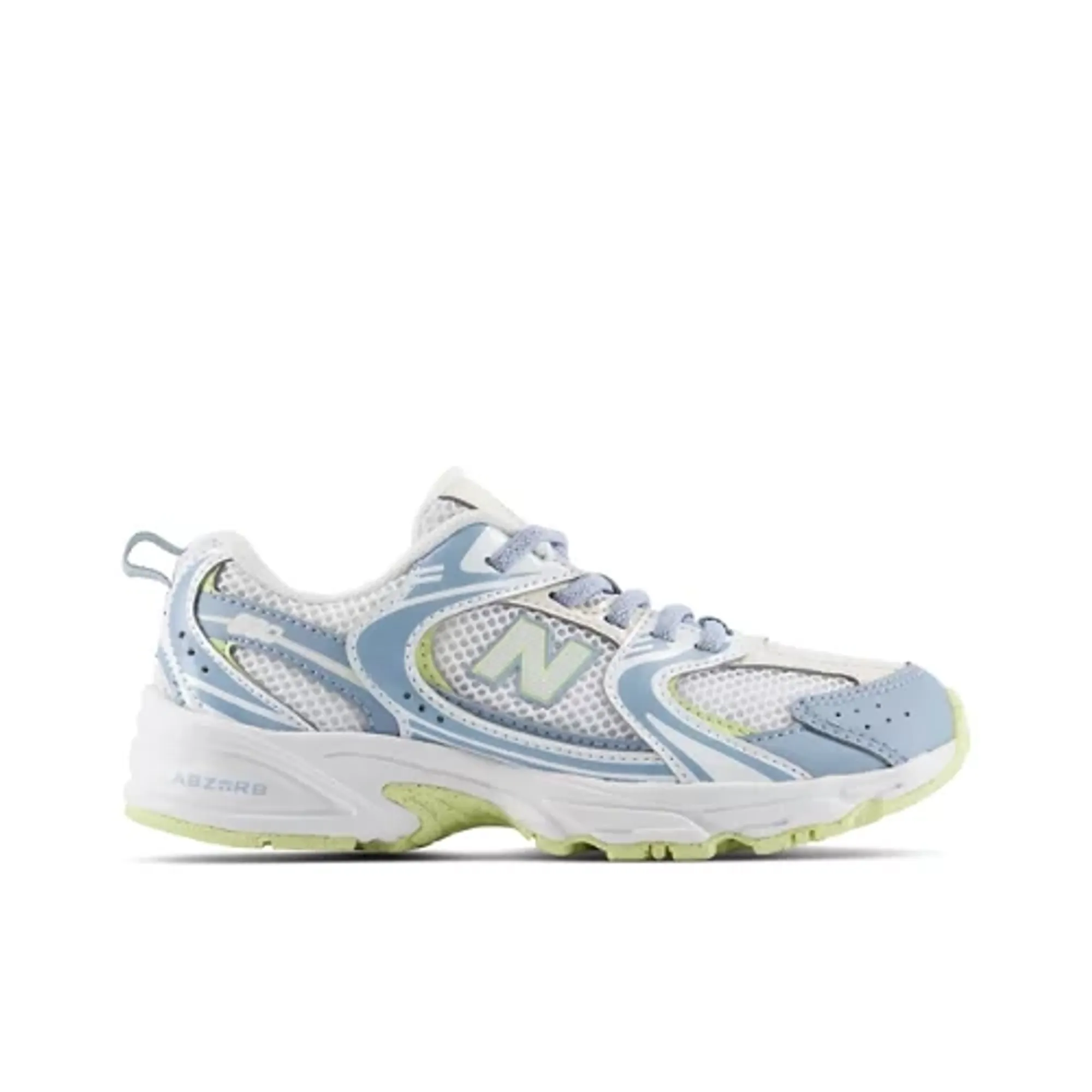 New Balance Kids 530 Bungee Lace in Grey/White Synthetic