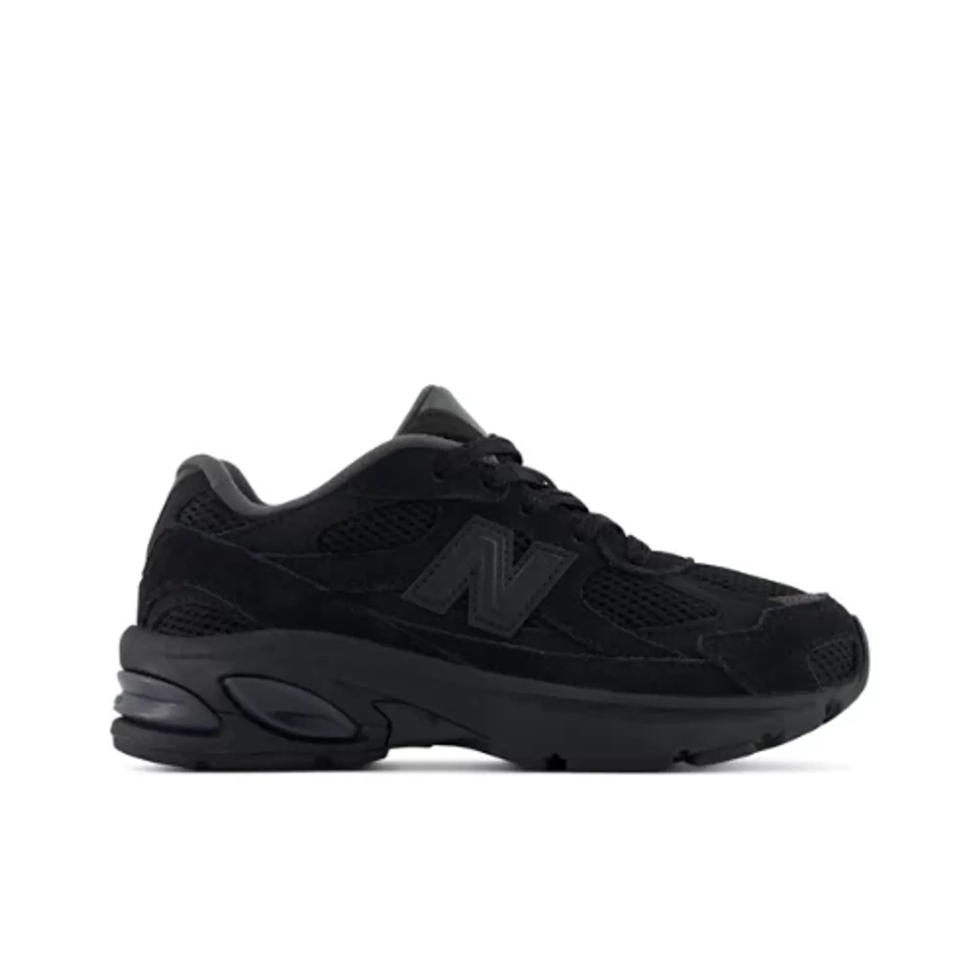 New Balance Kids Abzorb 2010 Lace in Black Suede/Mesh