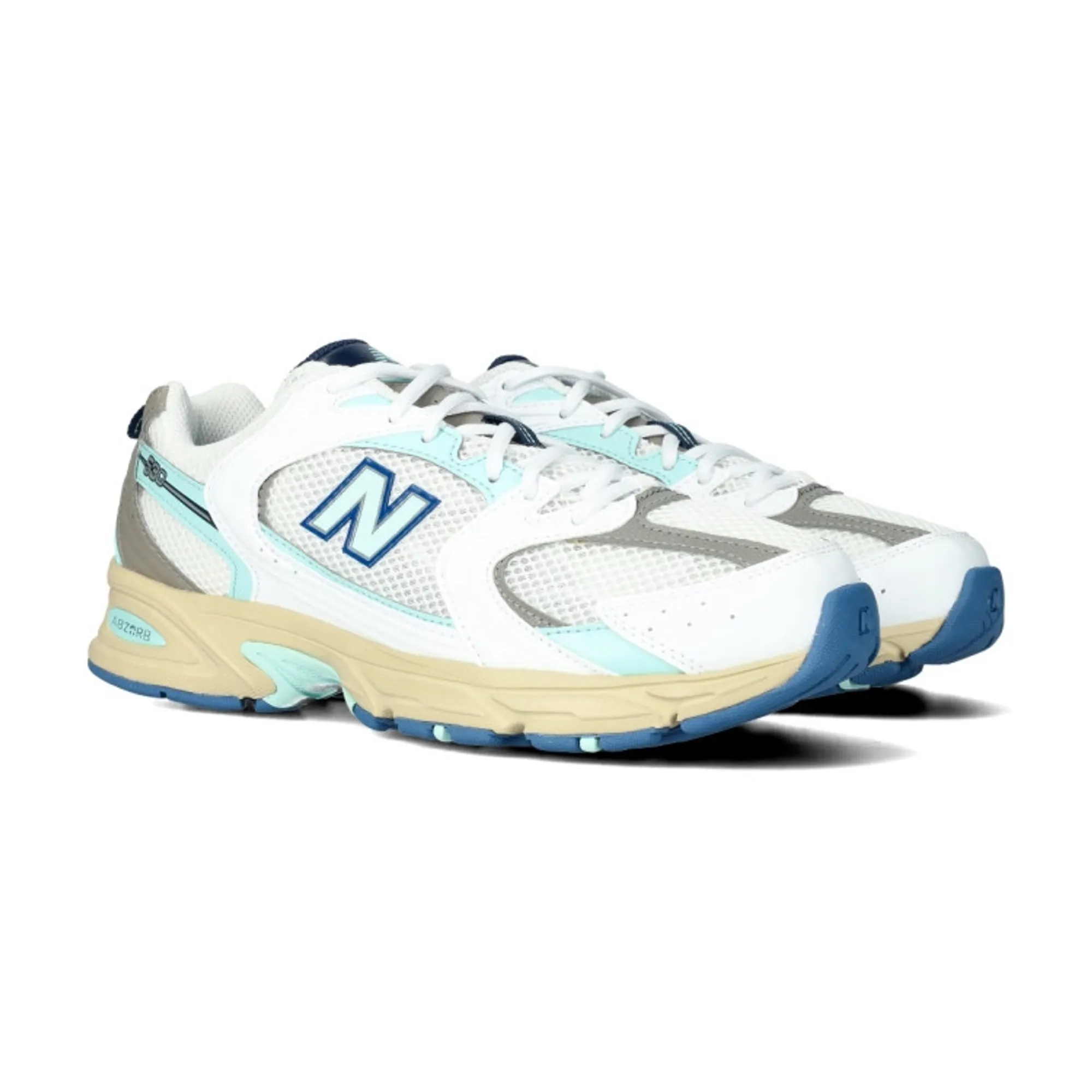 New Balance Unisex 530 in White/Blue/Grey Synthetic