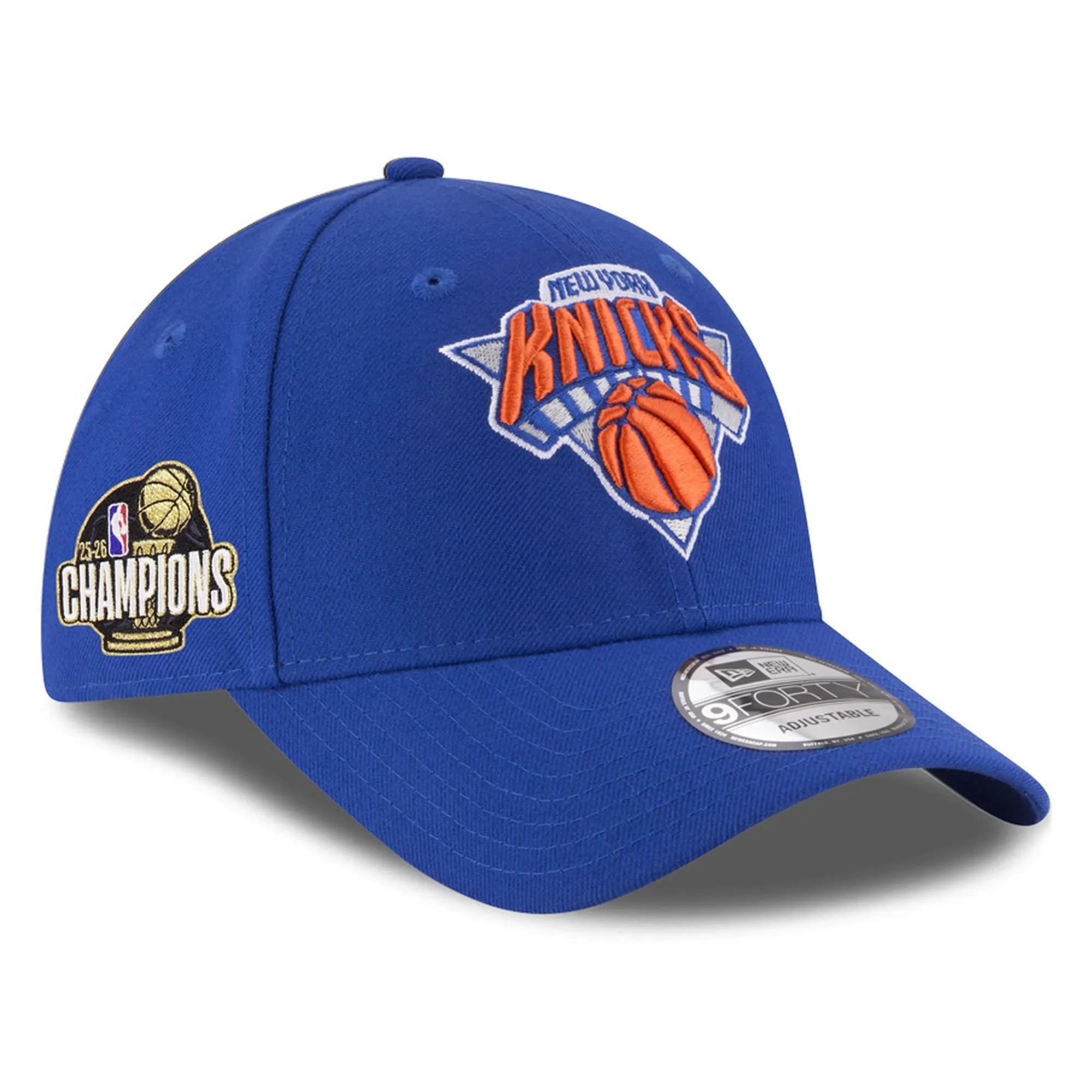 NBA Finals Champions 2026 New York Knicks Blue 9FORTY Adjustable Cap New Era Cap adult unisex
