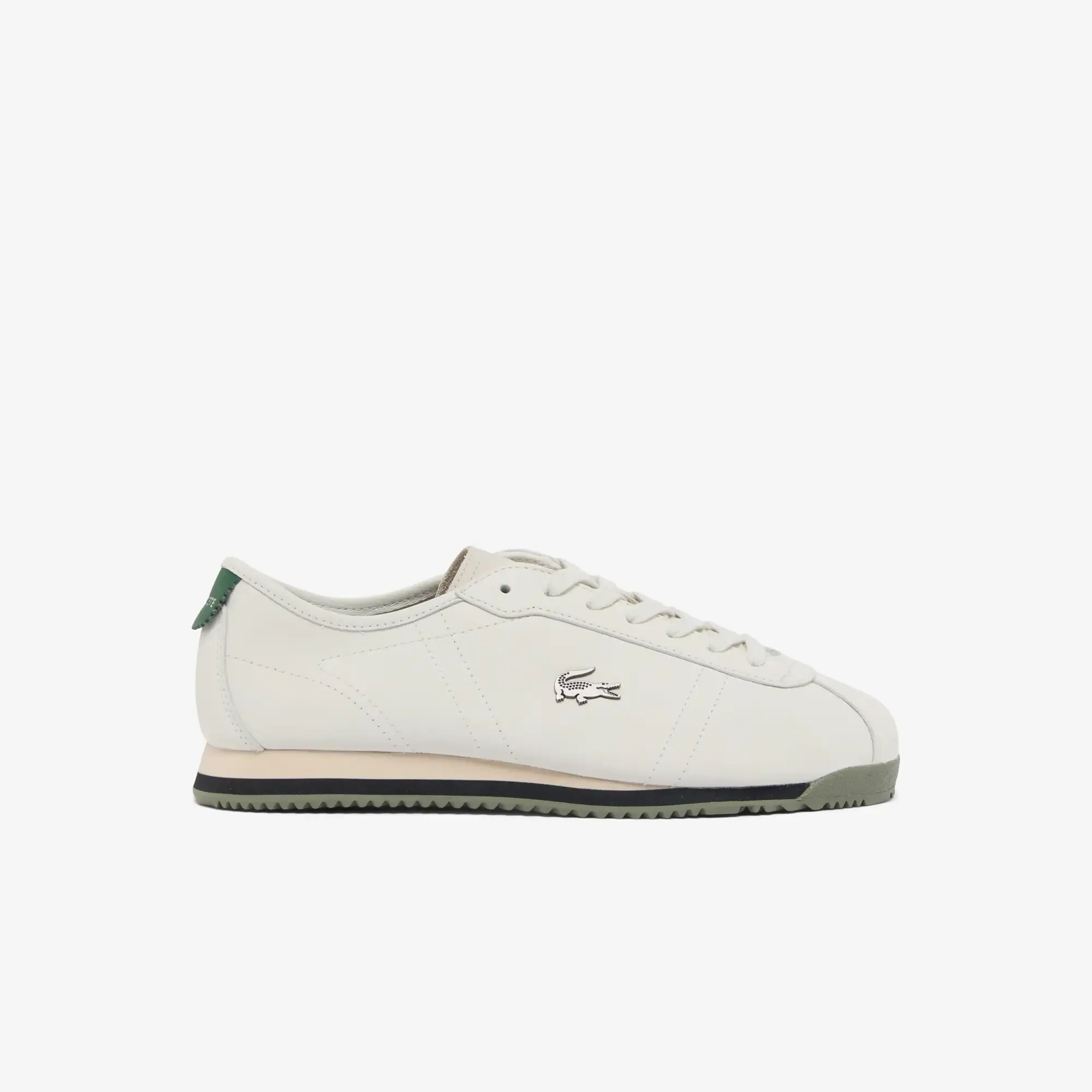 Lacoste Men’s Club-Low Leather Sneakers - Off White / Khaki