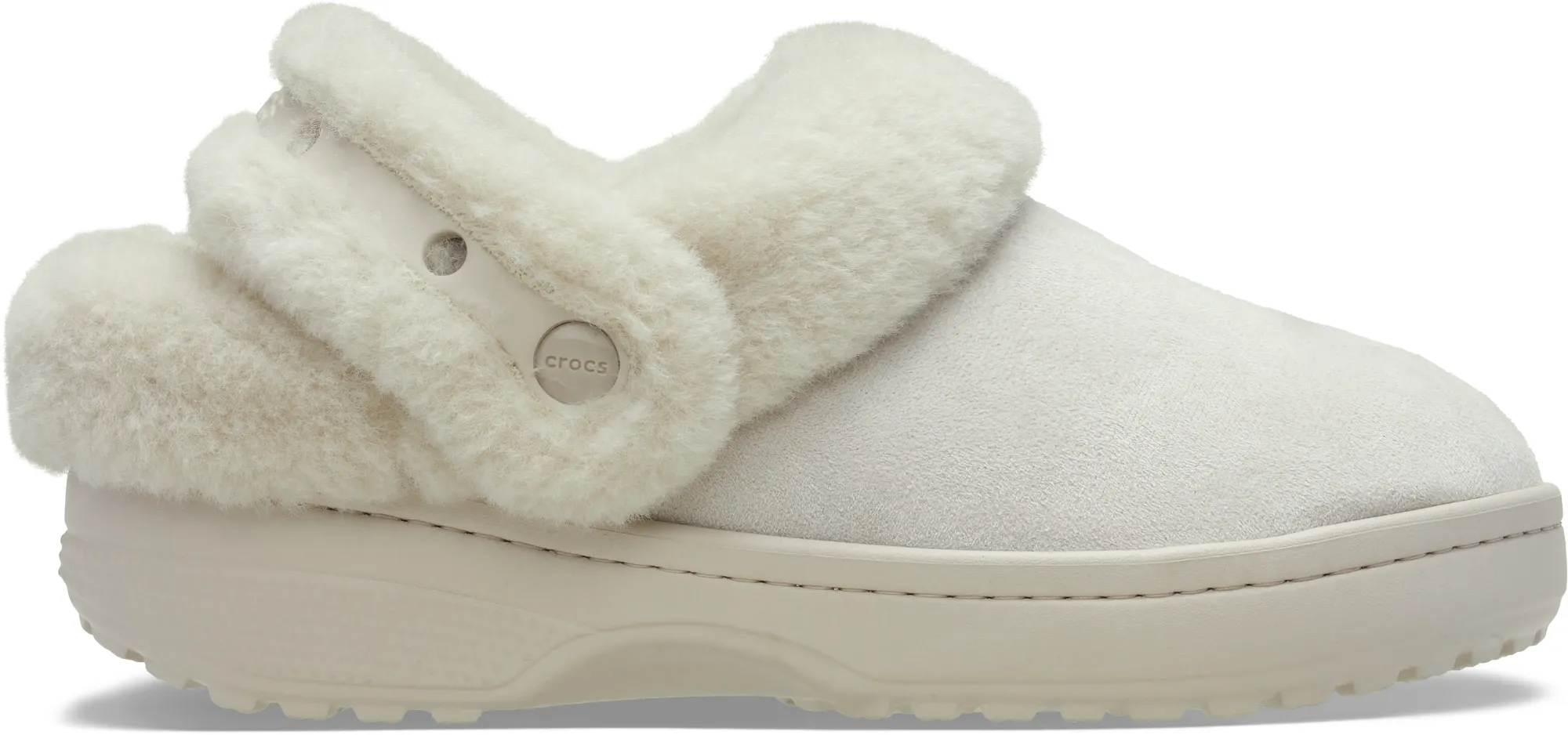 Crocs | Unisex | Classic Unfurgettable Vegan Suede | Clogs | Cocoa Crème | W4/M3