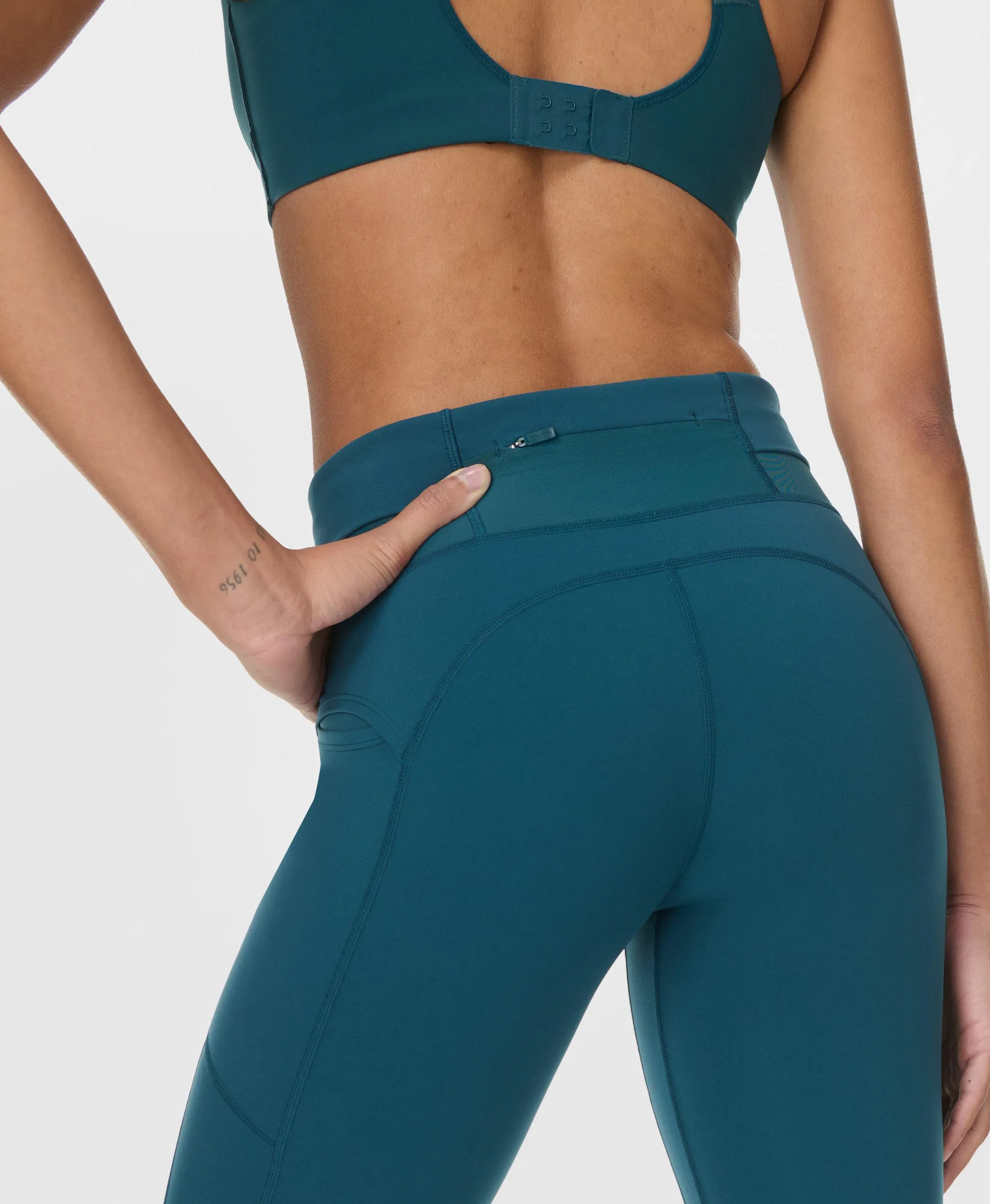 Sweaty Betty Runner's High Power Leggings, Green, Women's XXS