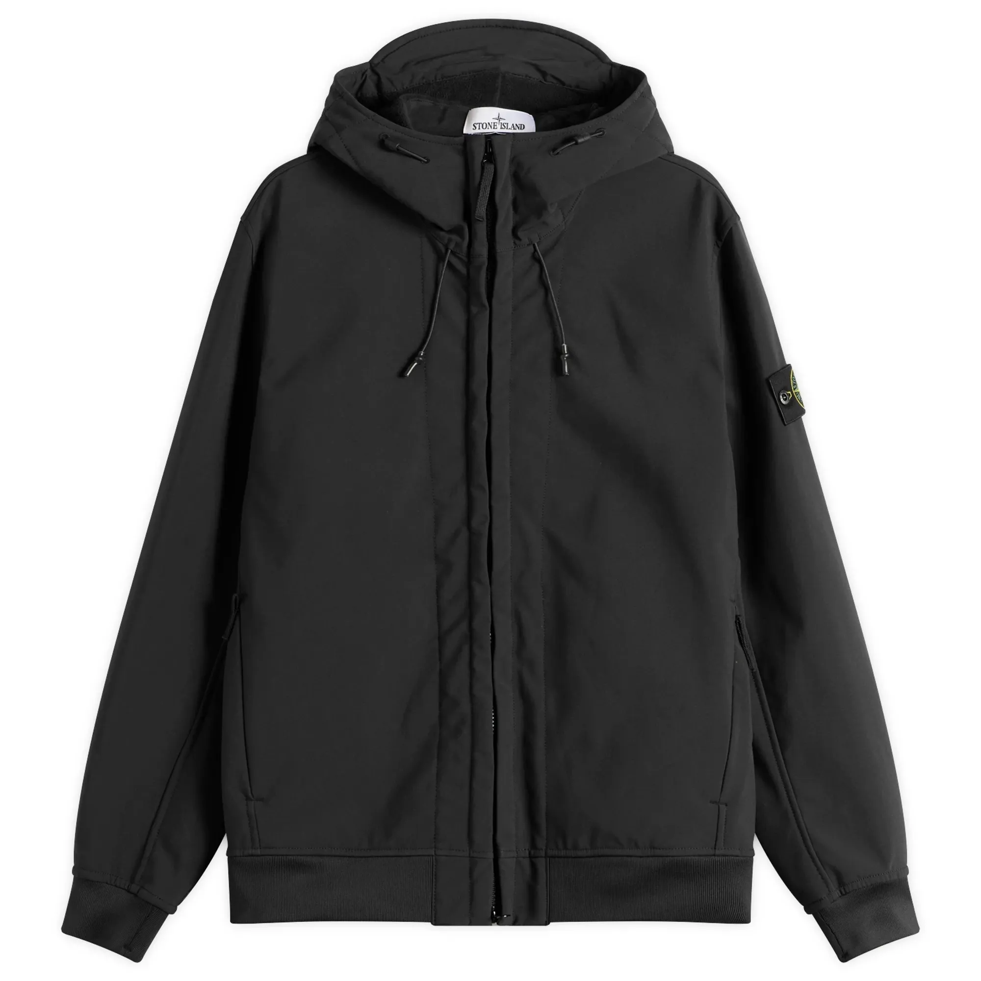 Stone Island Men's Soft Shell-R Hooded Jacket Black