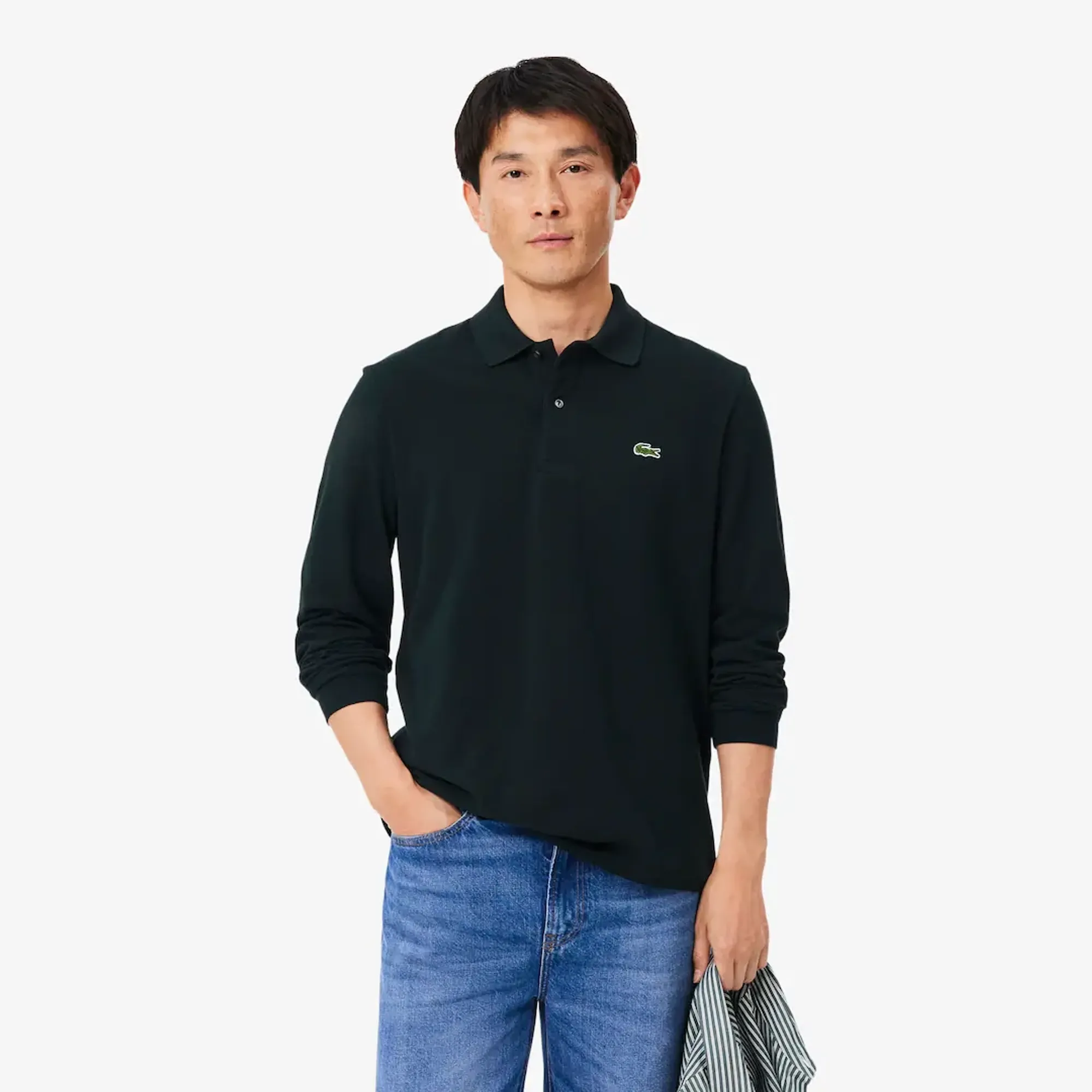 Lacoste Classic Fit Long Sleeved L.12.12 Polo Shirt - Dark Green