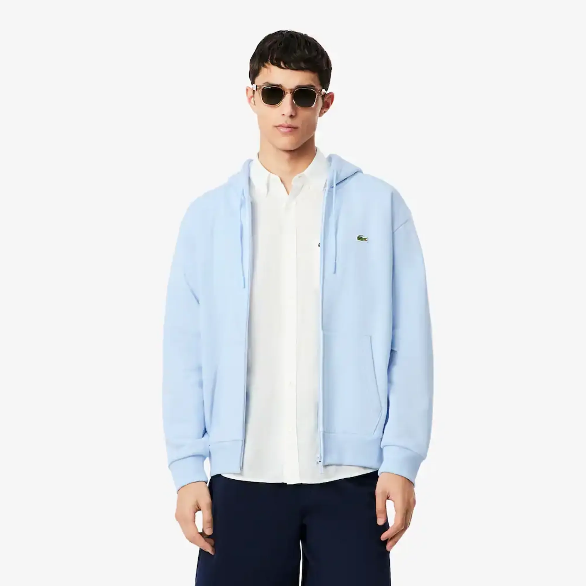 Lacoste Fleece Hoodie - Light Blue