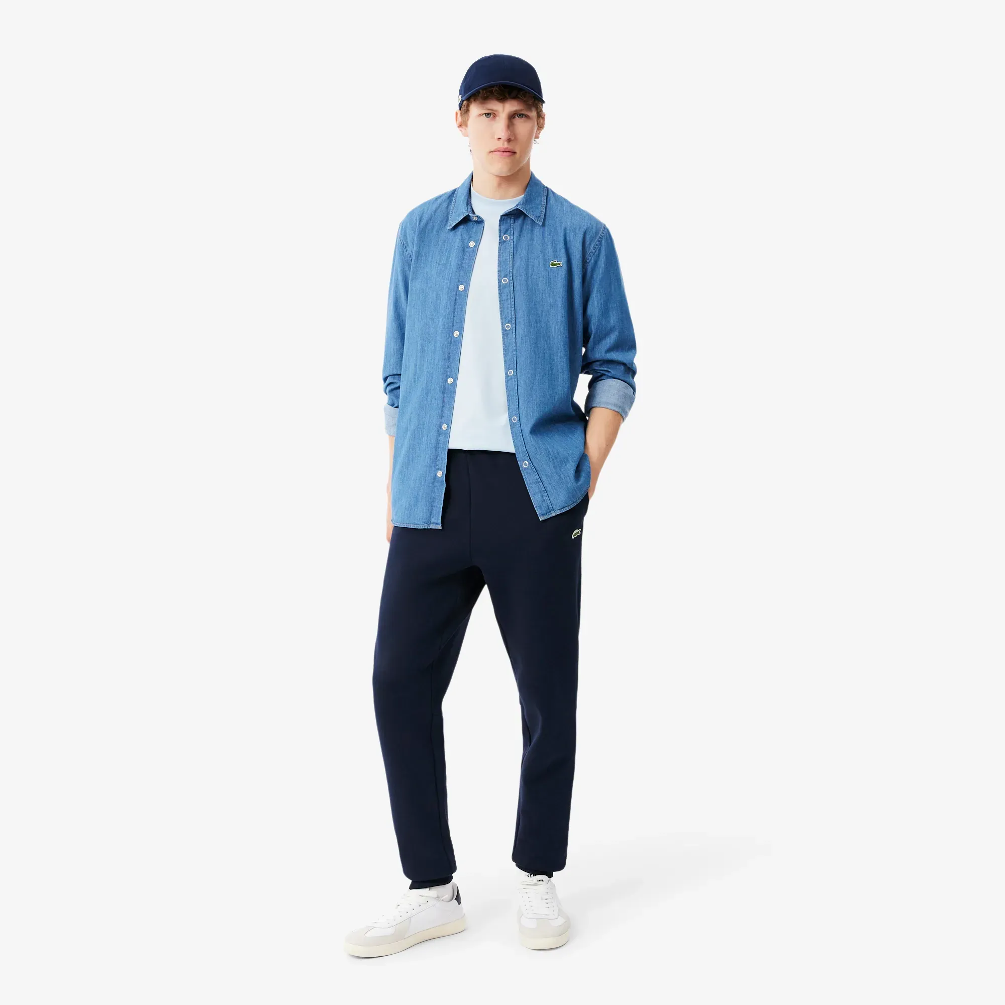 Lacoste Tapered Fit Fleece Sweatpants - Midnight Blue
