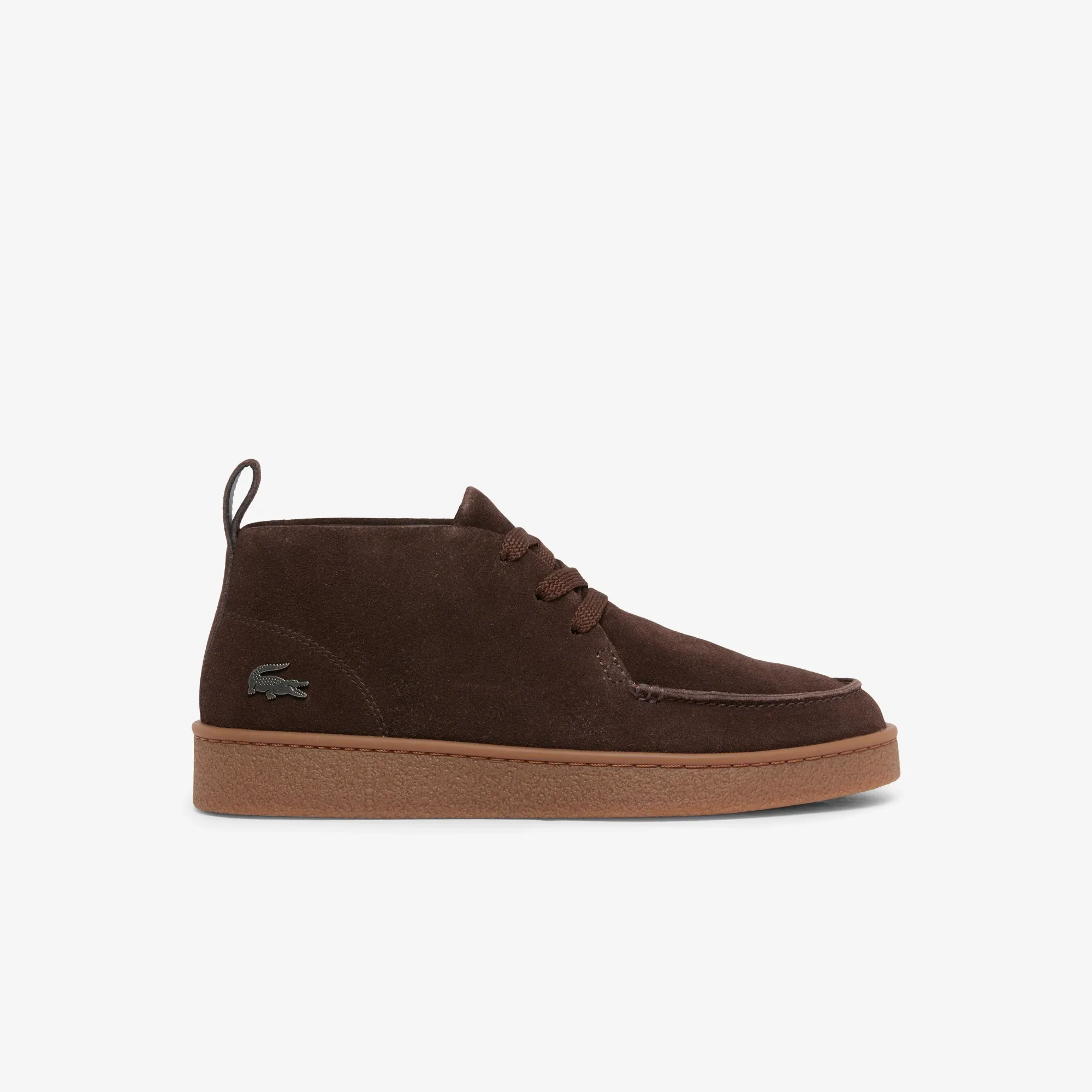 Lacoste Men’s Baseshot Chukka Suede Sneakers - Dark Brown / Gum