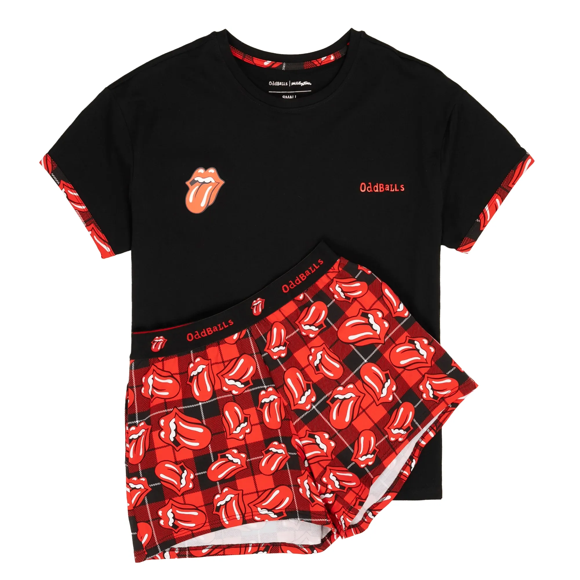 The Rolling Stones Tartan - Women's Short Pyjamas Set (T-Shirt & Shorts)
