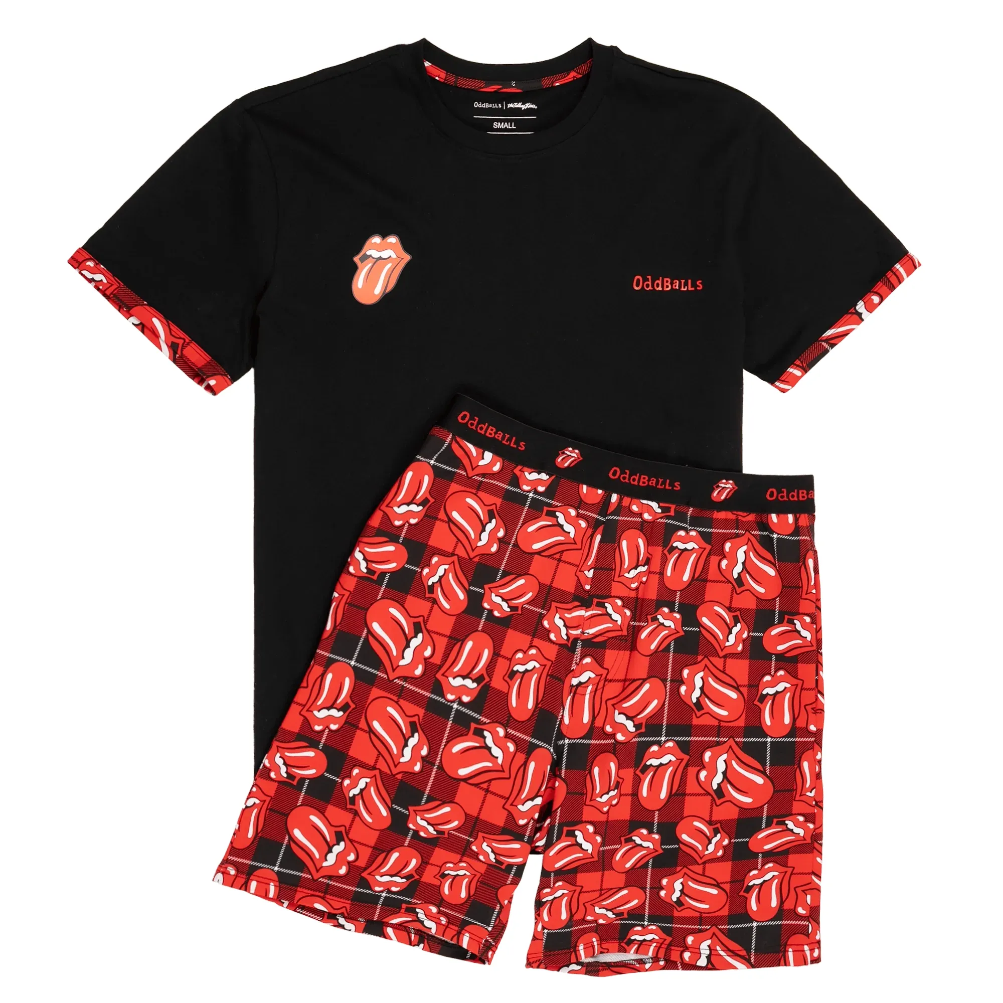 The Rolling Stones Tartan - Men's Short Pyjamas Set (T-Shirt & Shorts)