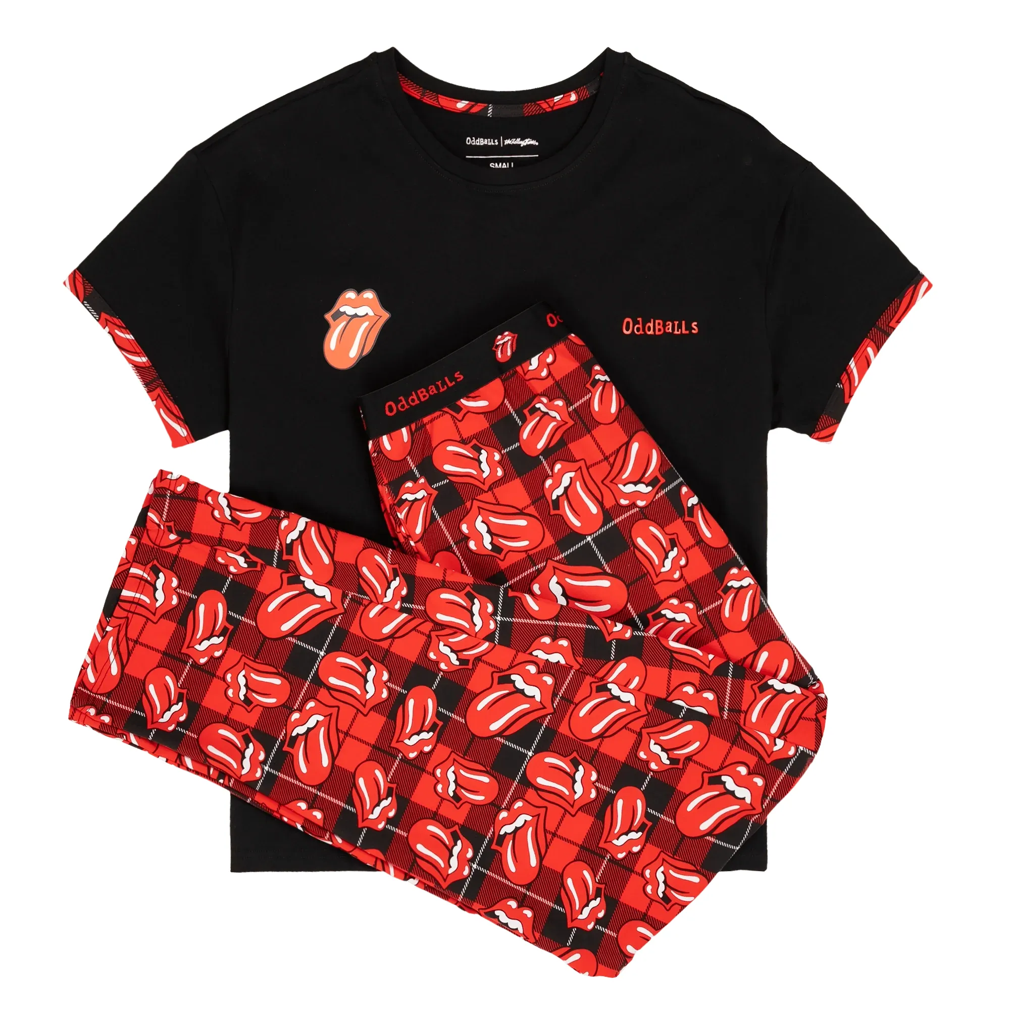 The Rolling Stones Tartan - Women's Long Pyjamas Set (T-Shirt & Trousers)