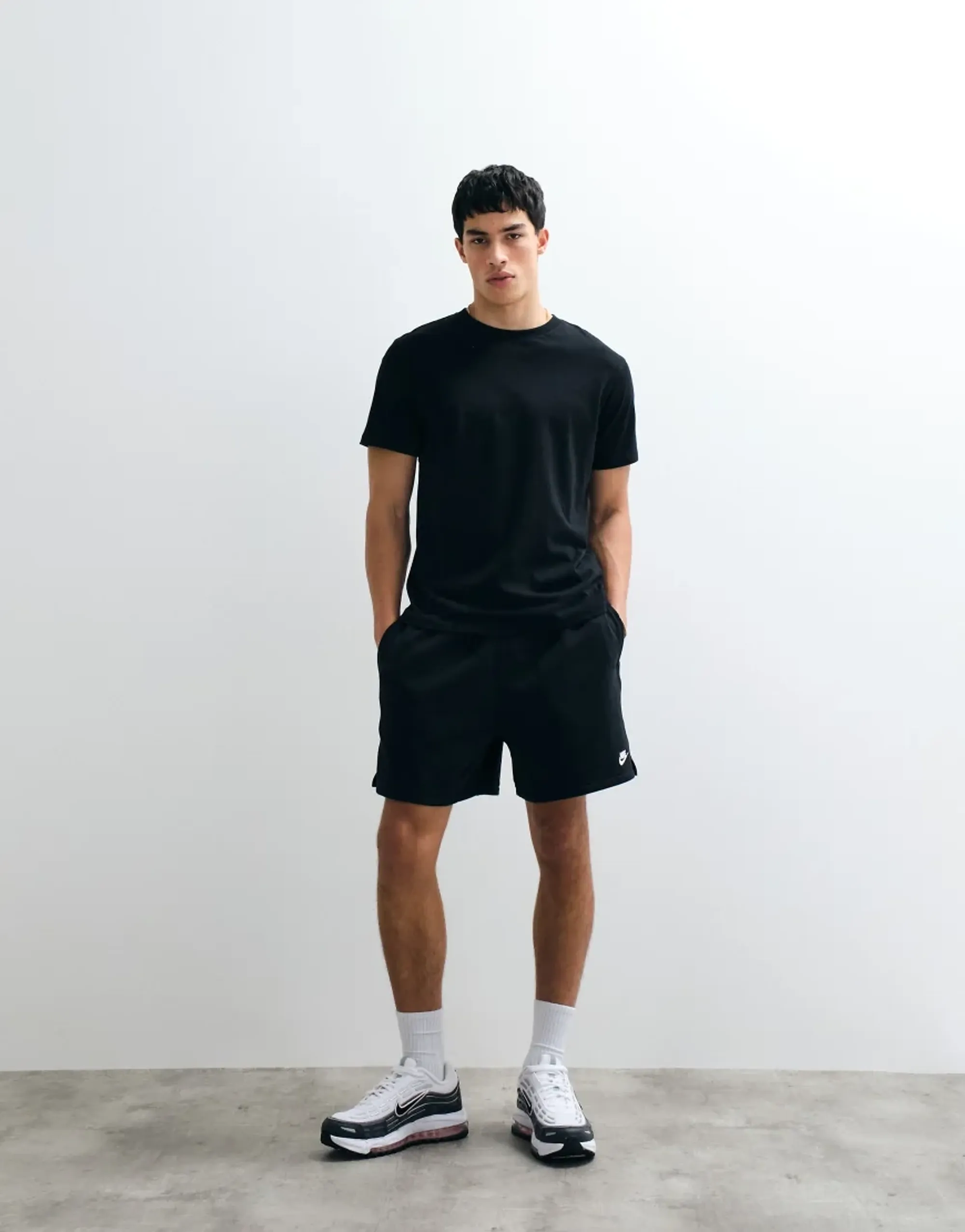 Nike Club French Terry Shorts In Black