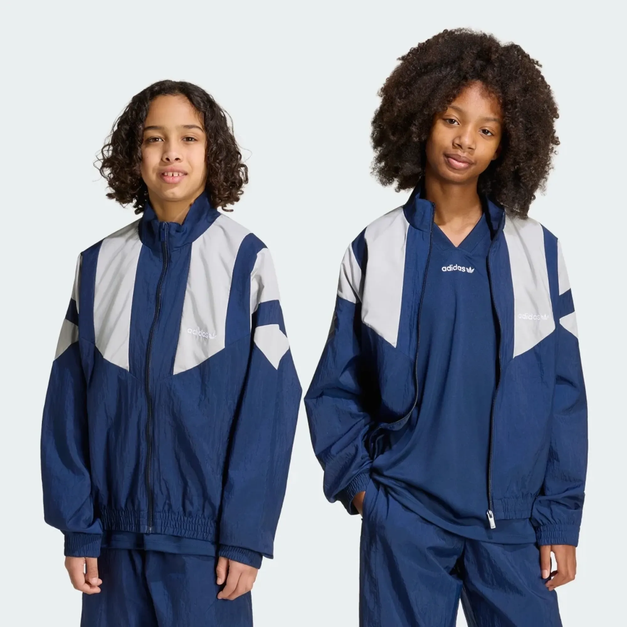 adidas OVERSIZED BLOCKED WOVEN TRACK TOP