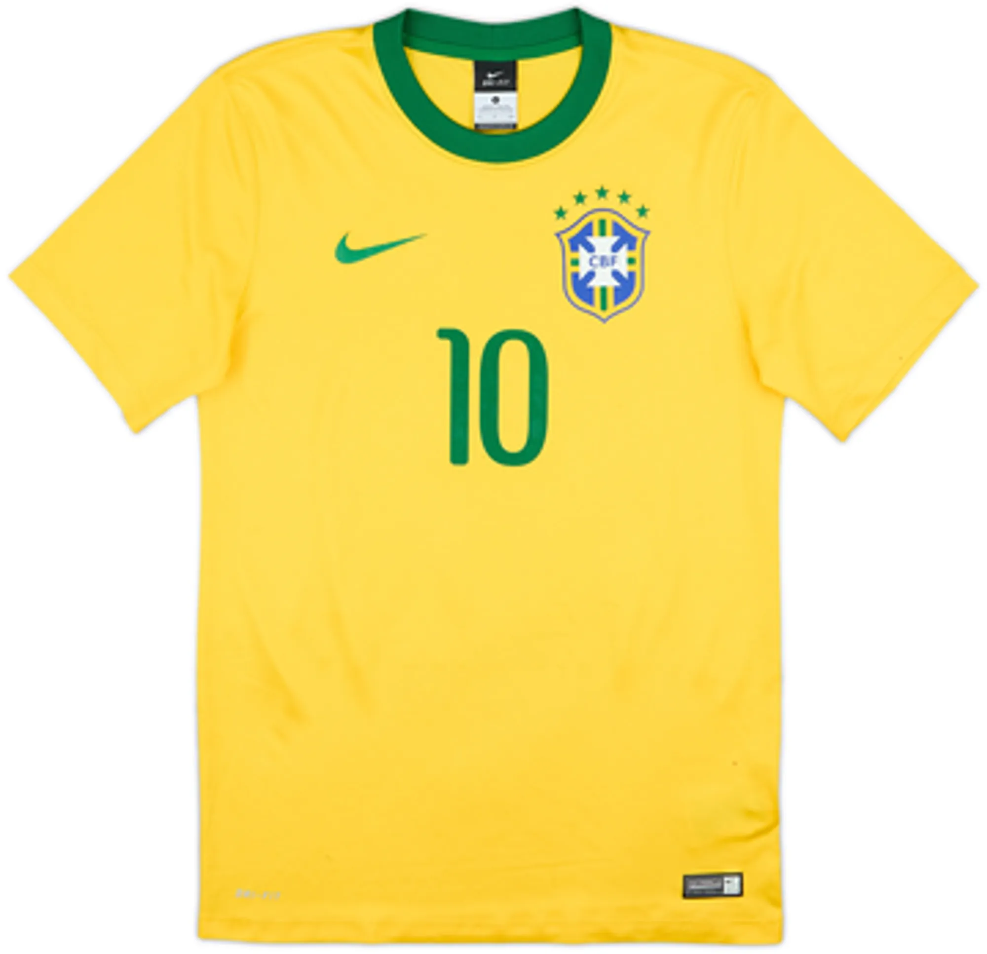 2014-15 Brazil Basic Home Shirt Neymar Jr #10 - 7/10 - (S)