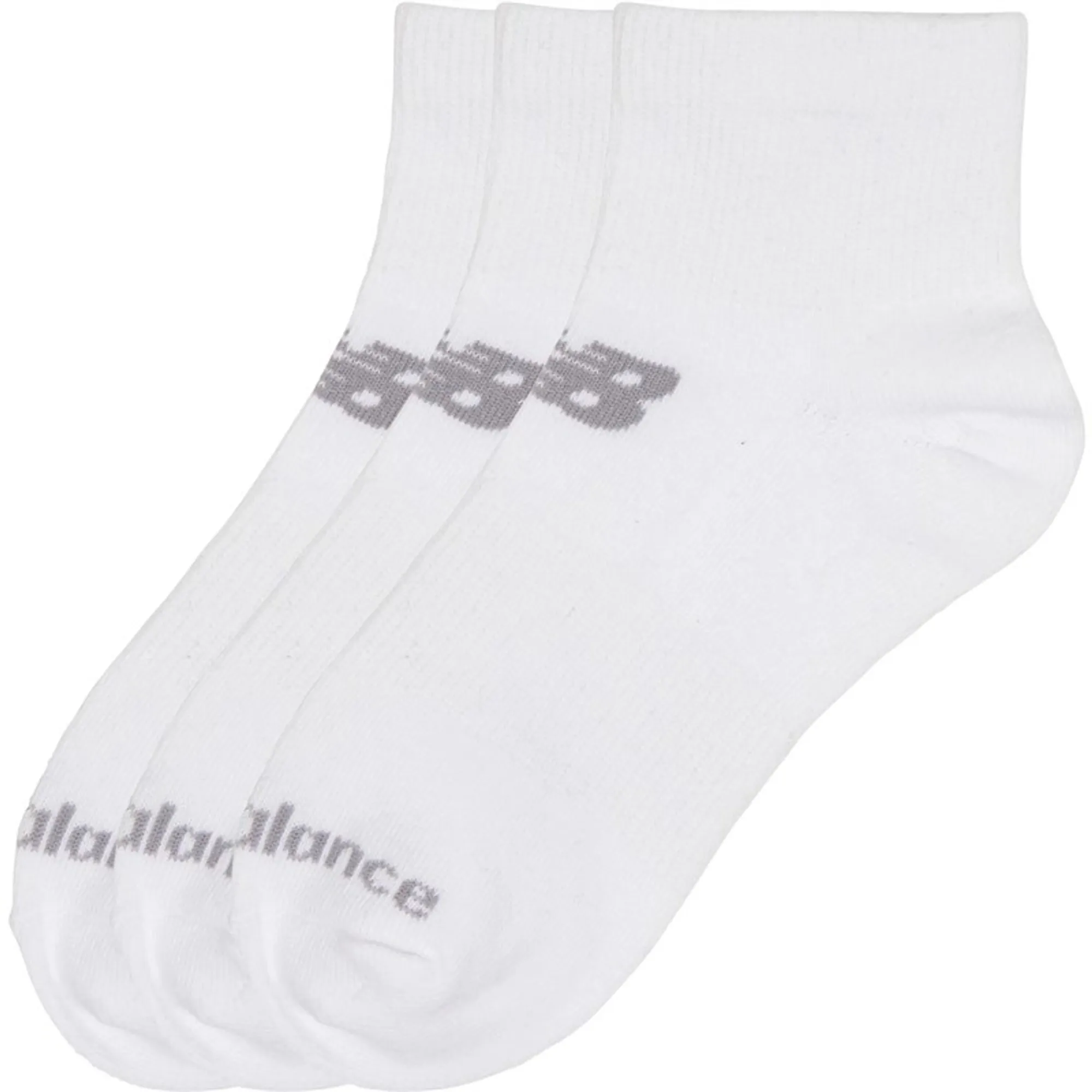 New Balance New 3 Pack Ankle Socks Juniors - White