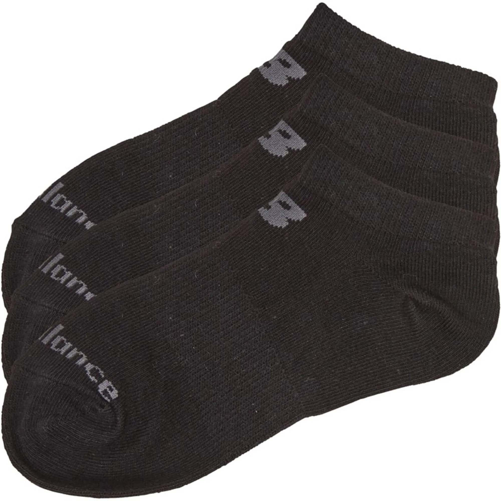 New Balance Junior Three Pack No Show Socks Black