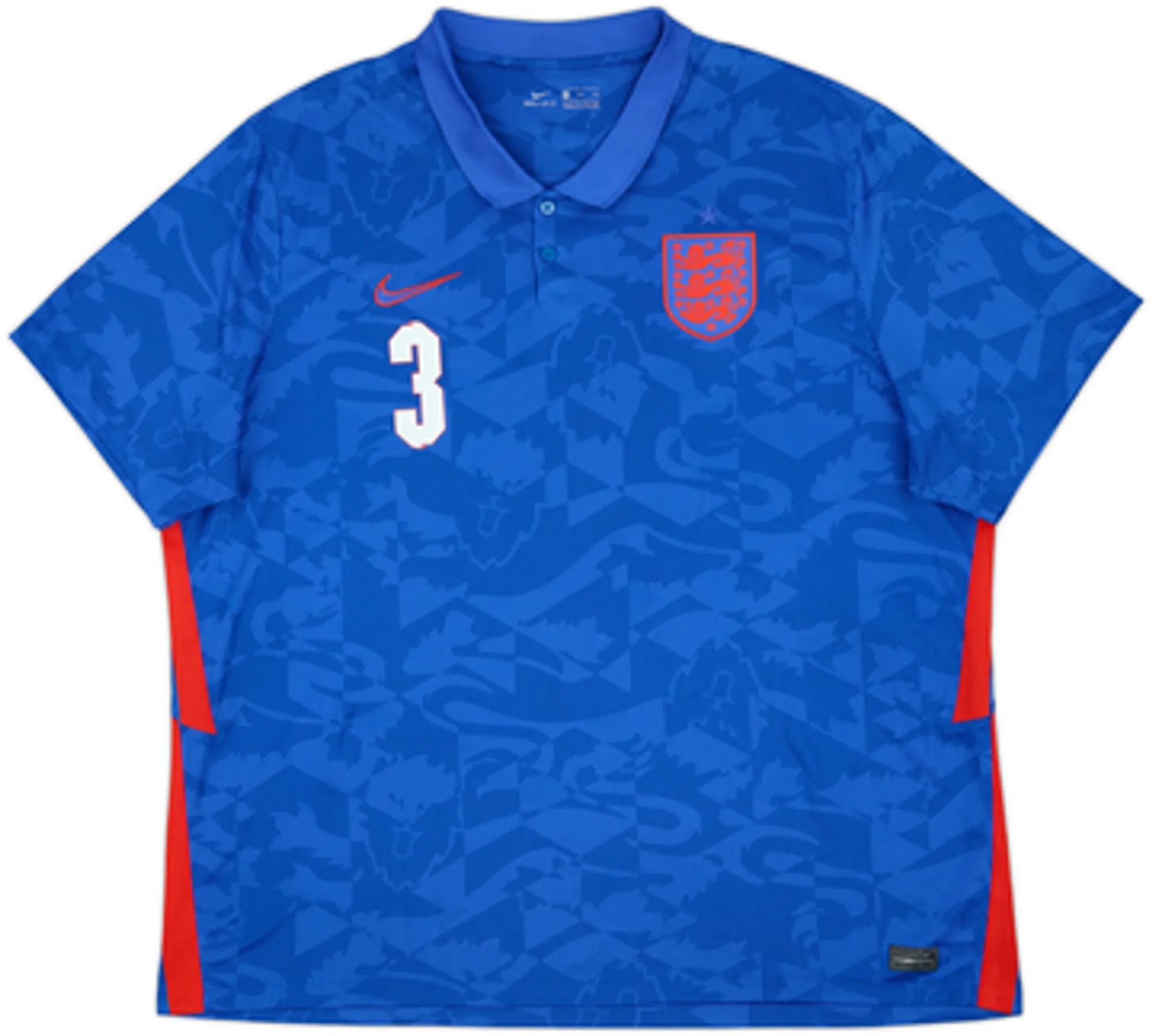 2020-21 England Away Shirt Shaw #3 - 9/10 - (3XL)
