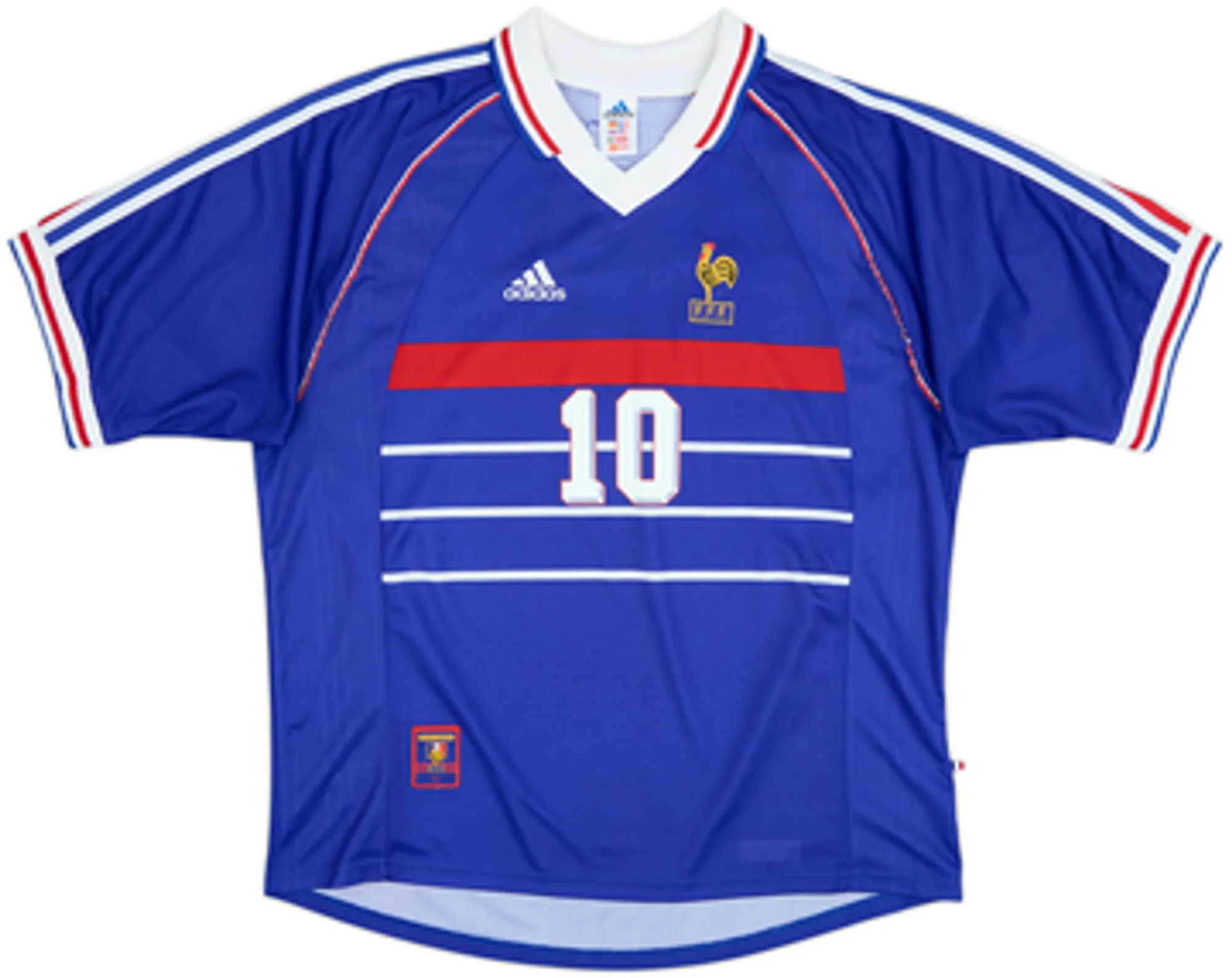 1998-00 France Home Shirt Zidane #10EXL