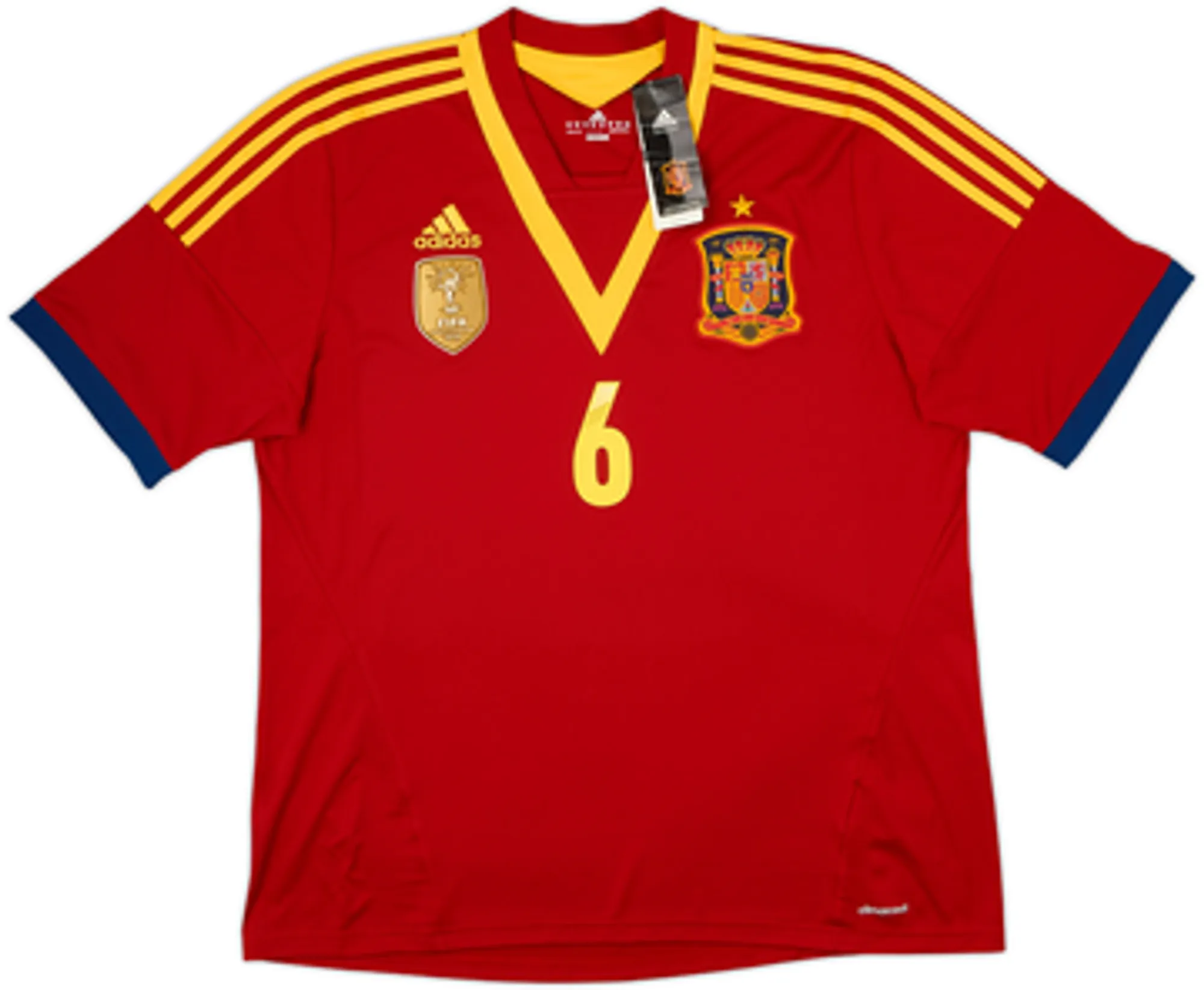 2013 Spain Confederation Cup Home Shirt A. Iniesta #6 (M)