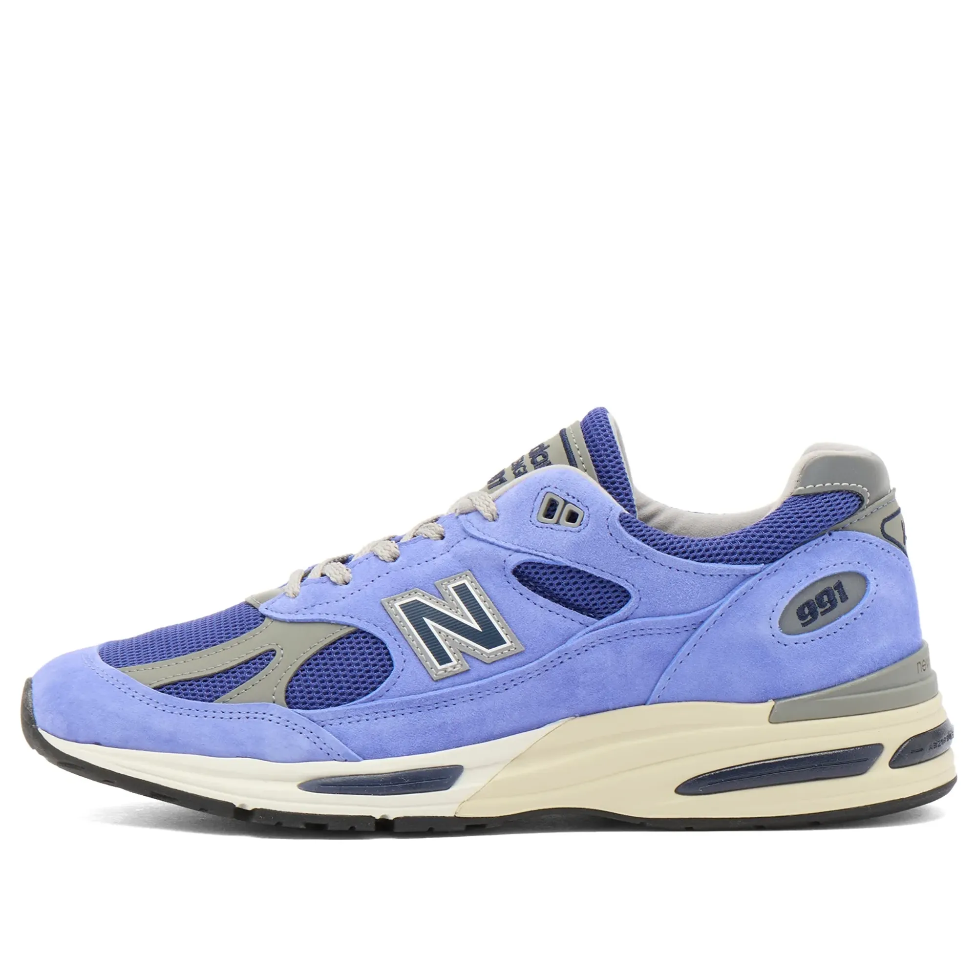 New Balance Unisex Made in UK 991V2 Summer Brights in Blue/Grey Suede/Mesh
