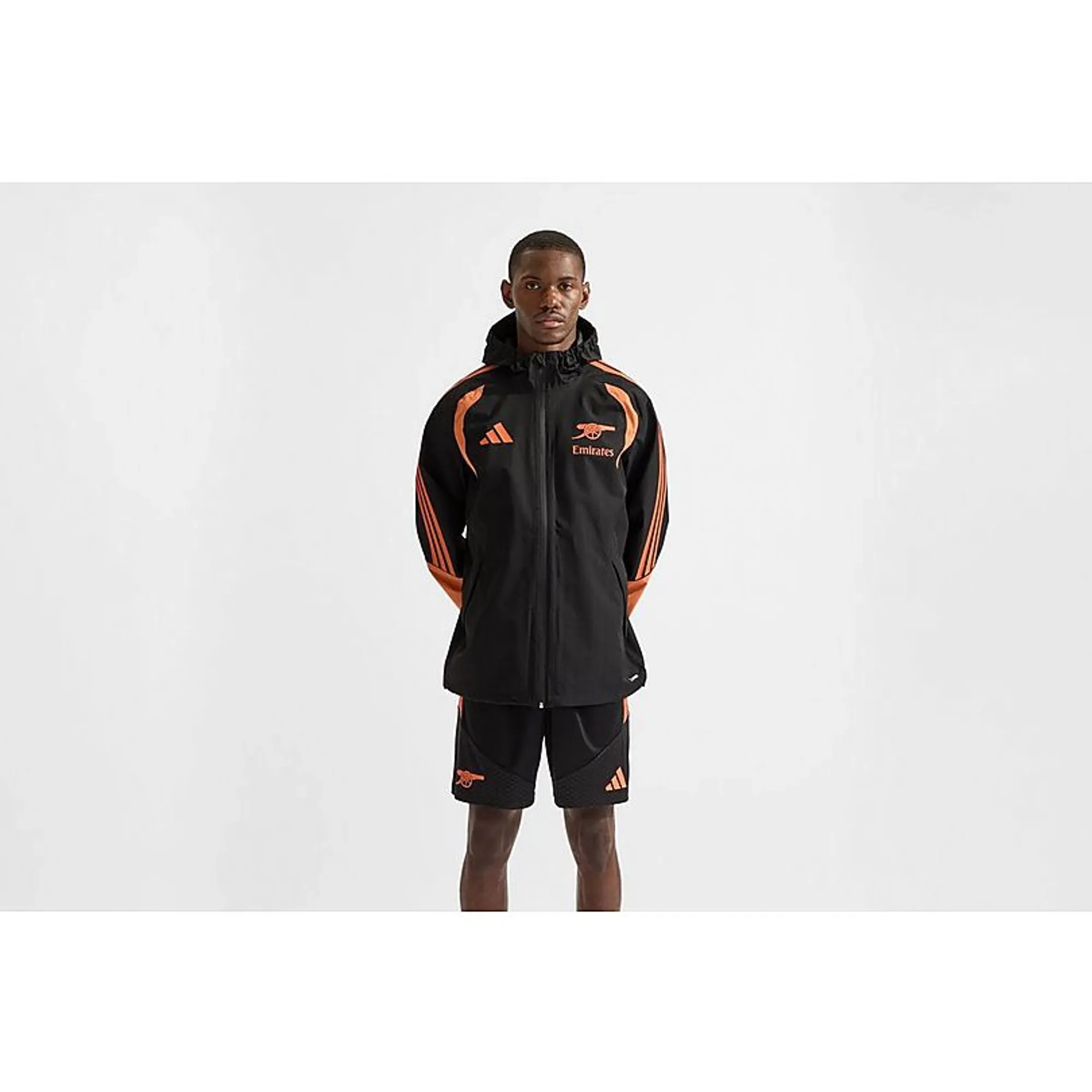 Arsenal adidas 26/27 Black Training Rain Jacket, Black