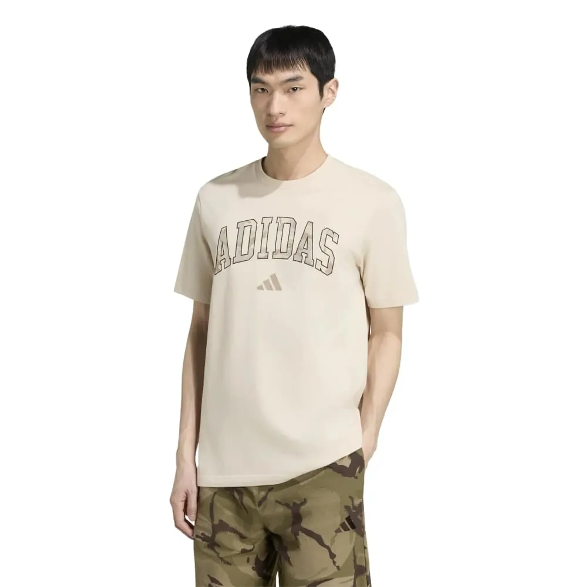 Adidas Camo Script Graphic Short Sleeve T-shirt