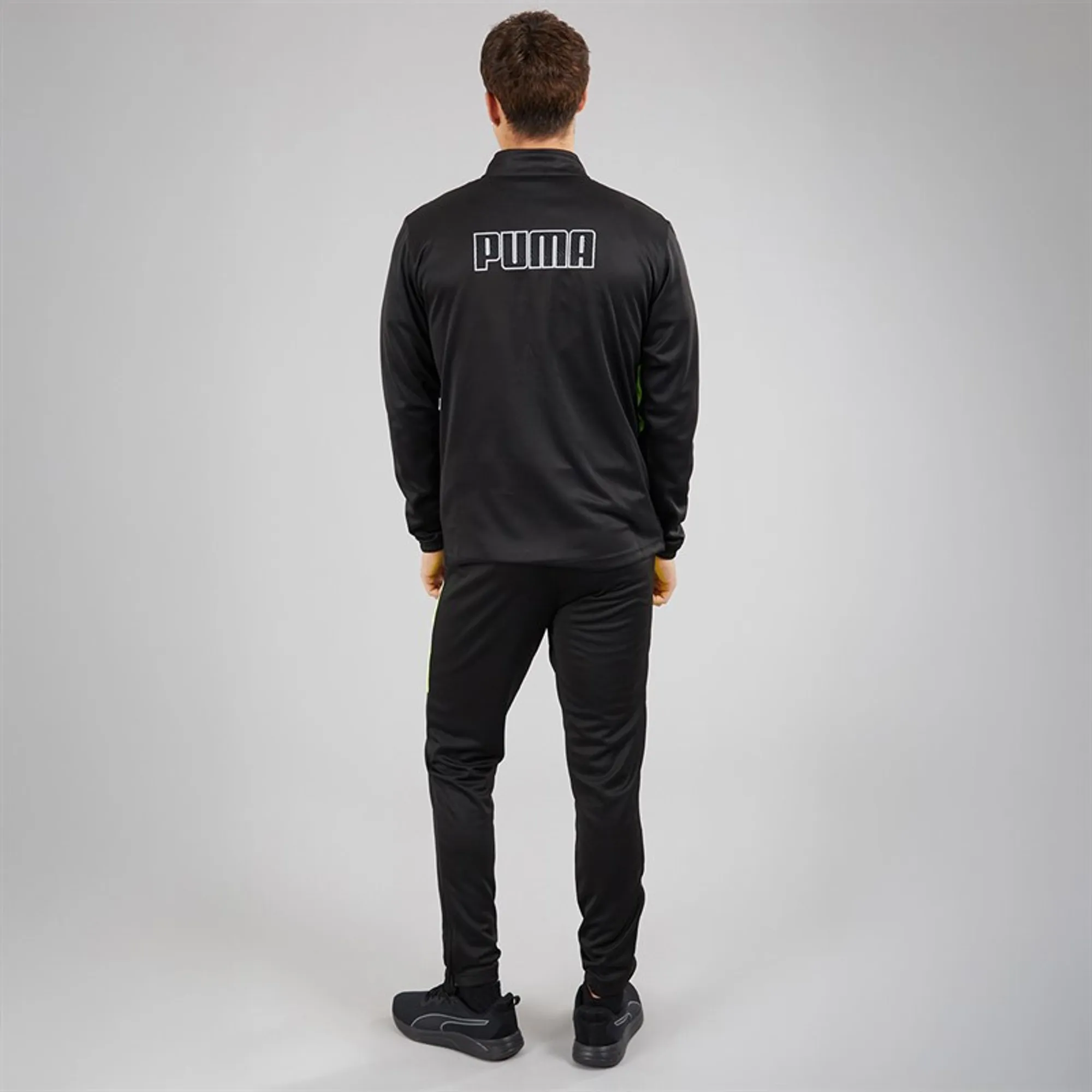 Puma Mens Team FNS Tracksuit Puma Black Puma Black/Yellow Alert