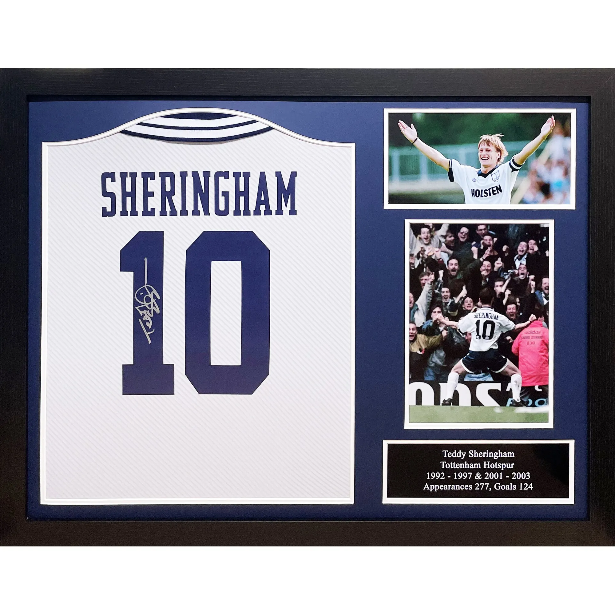 Tottenham Teddy Sheringham Signed Signed 1994 Shirt Framed