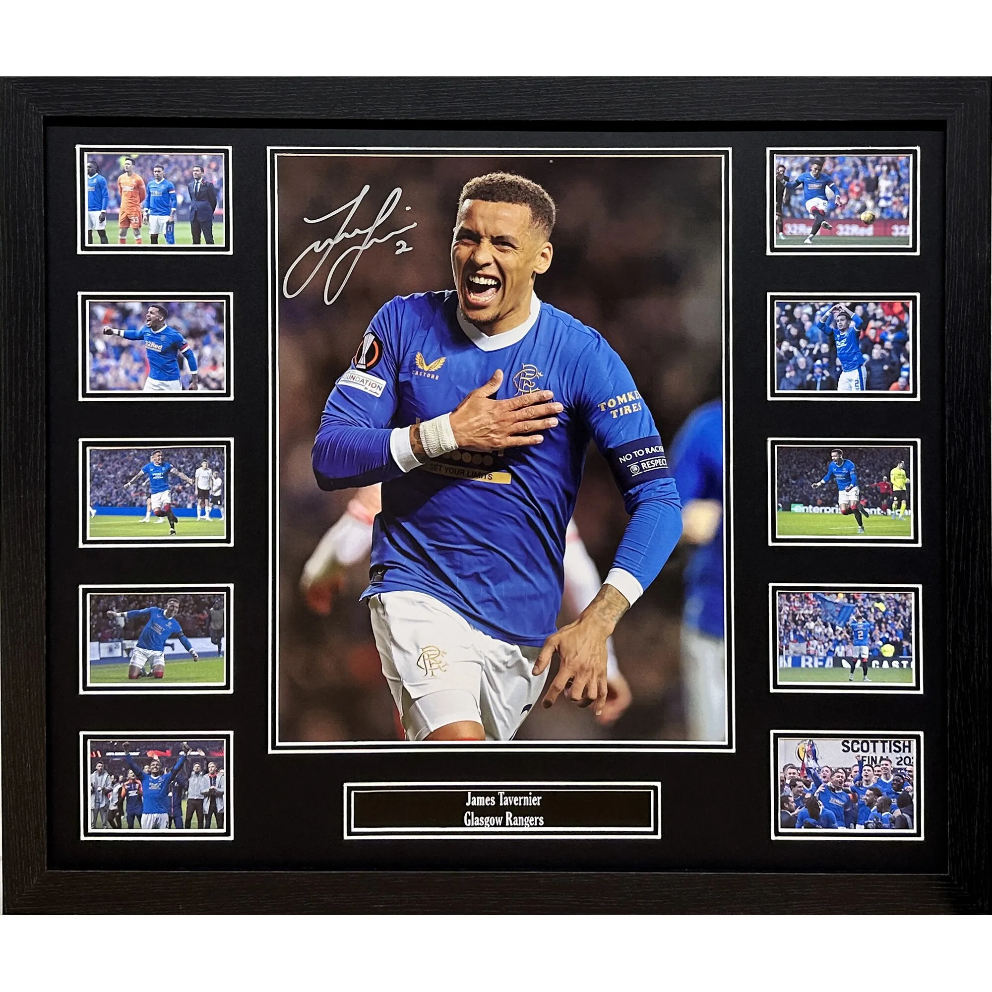 Glasgow Rangers James Tavernier Signed Photo Framed
