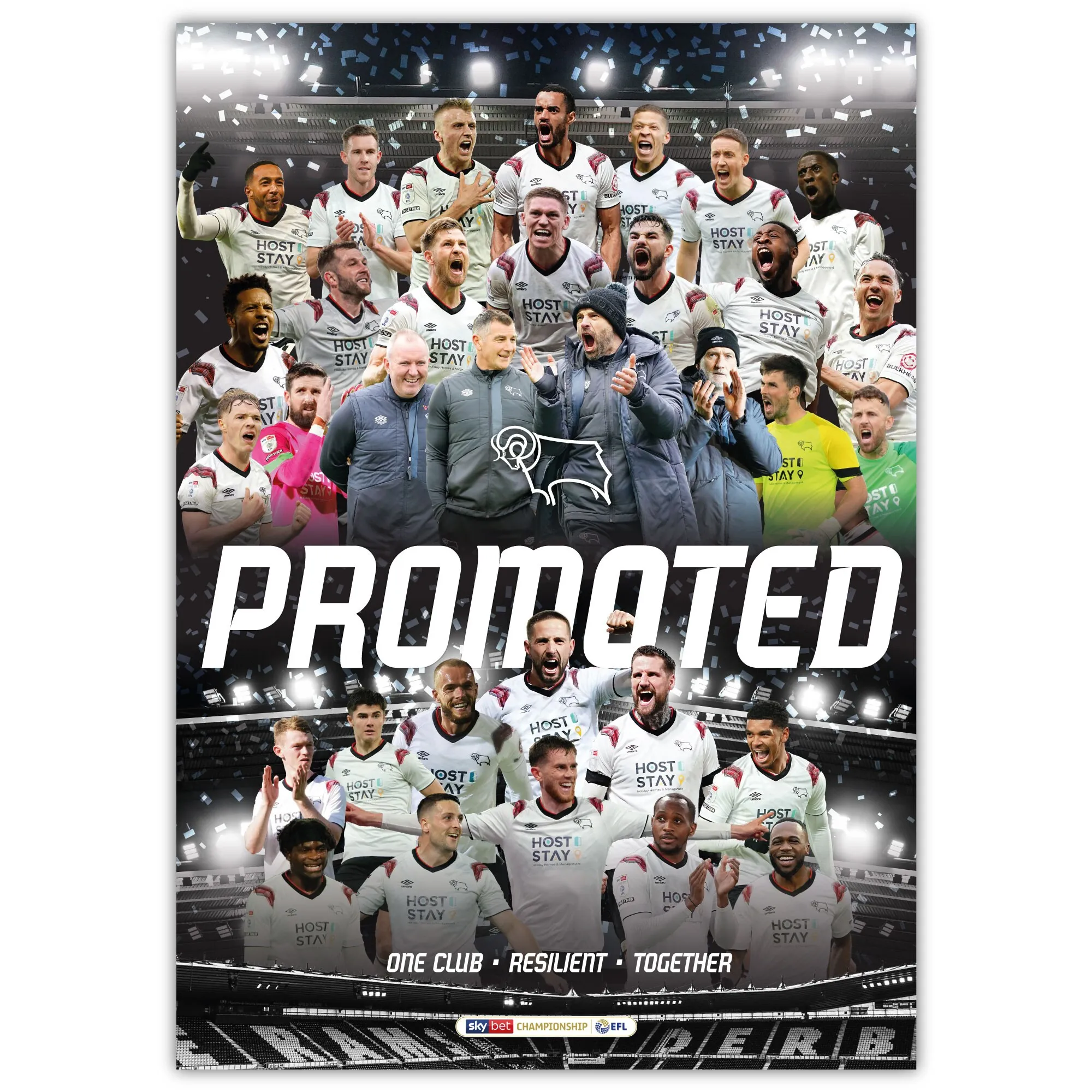 Derby County Promoted Player Print - A2