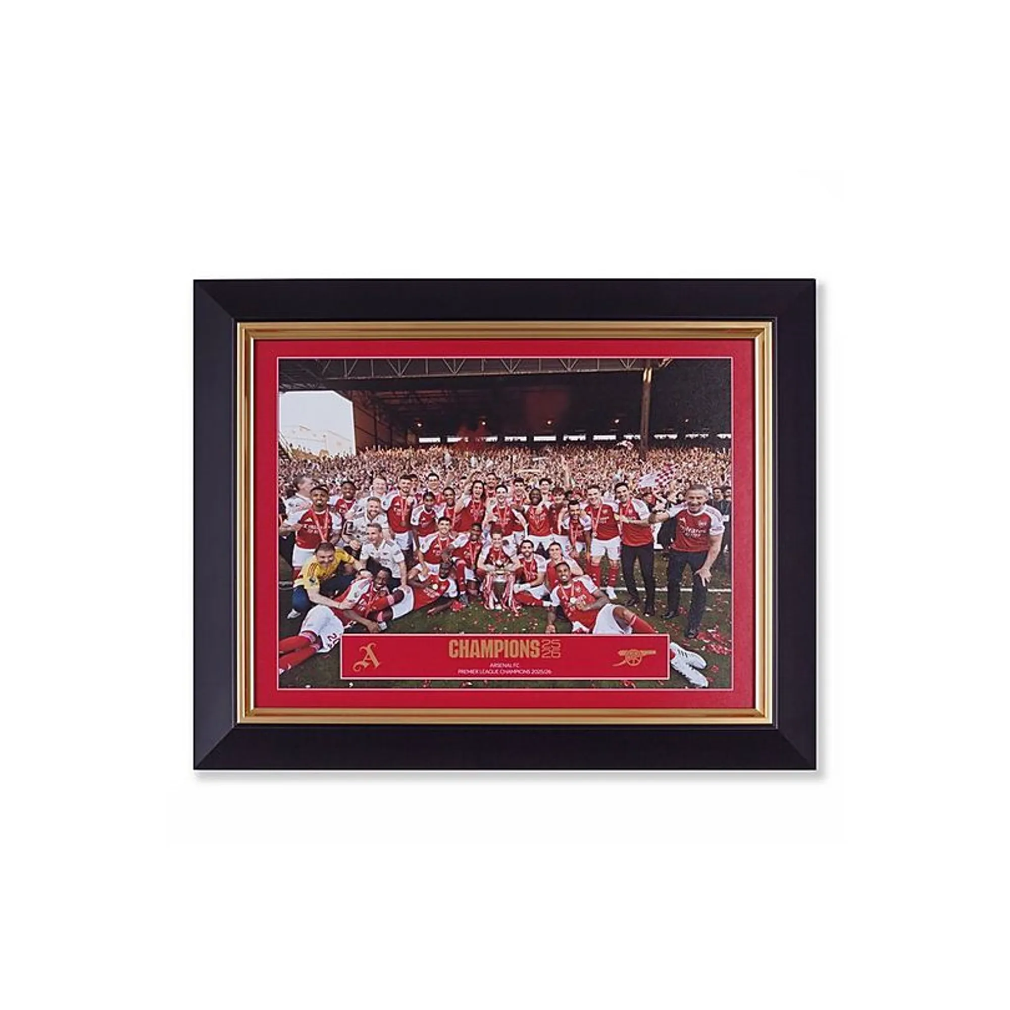 Arsenal 12 x 16 Premier League Champions Team Framed Print, Multicolor