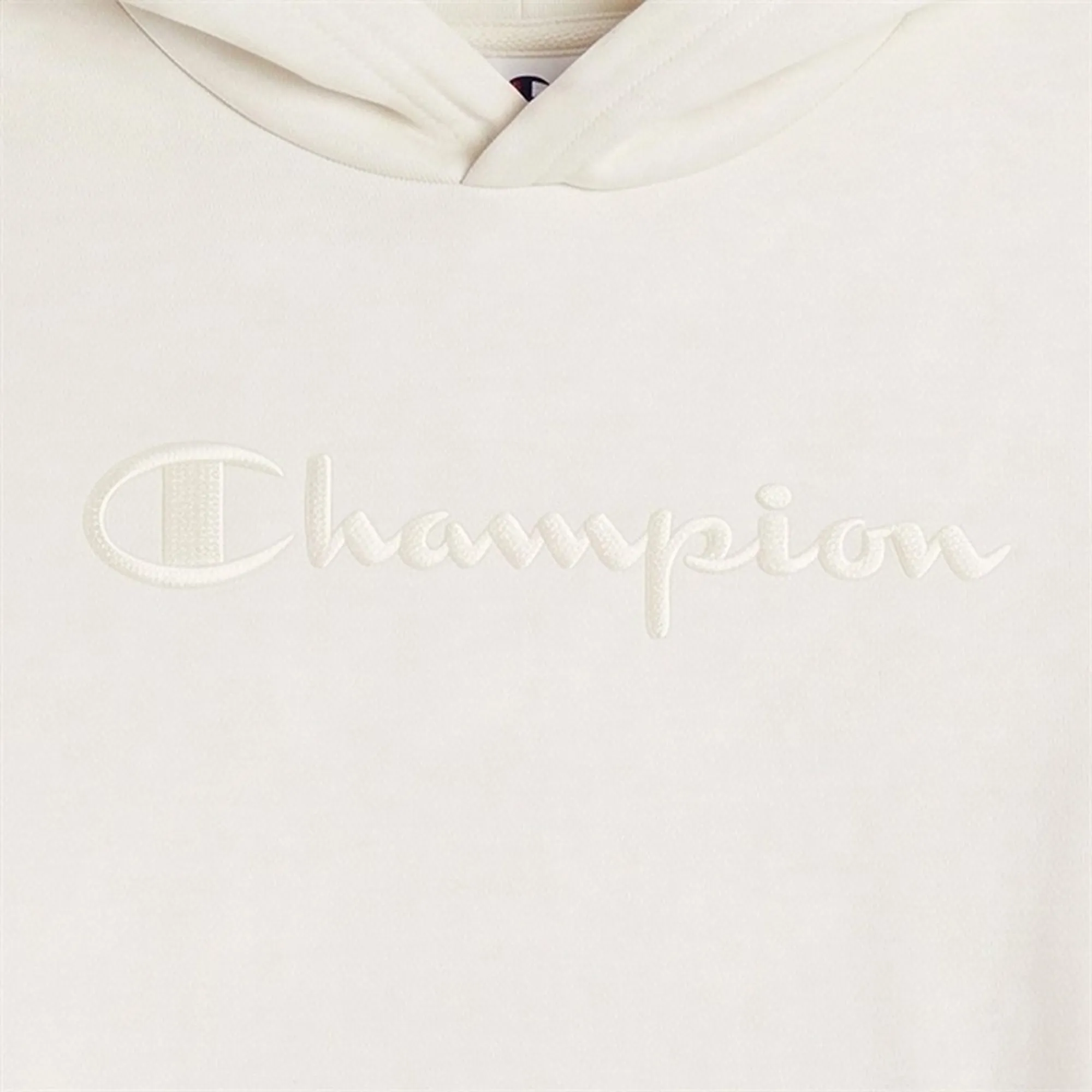Champion Junior Icons Tonal Logo Hoodie Cream White