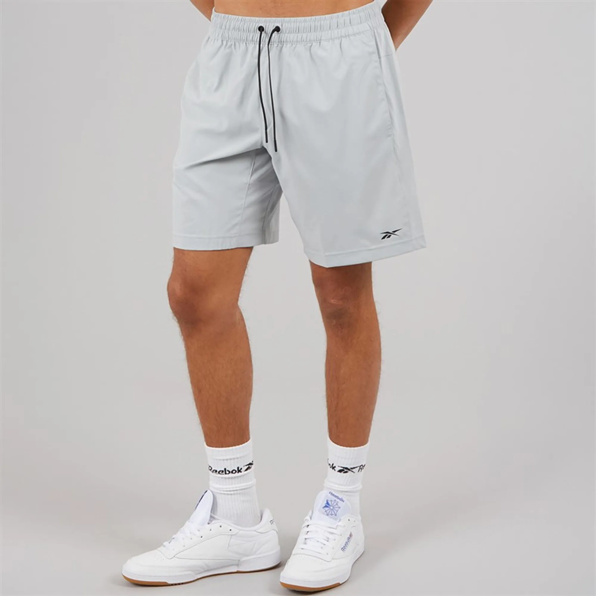 Reebok Mens Workout Ready Woven Shorts Pure Grey 3