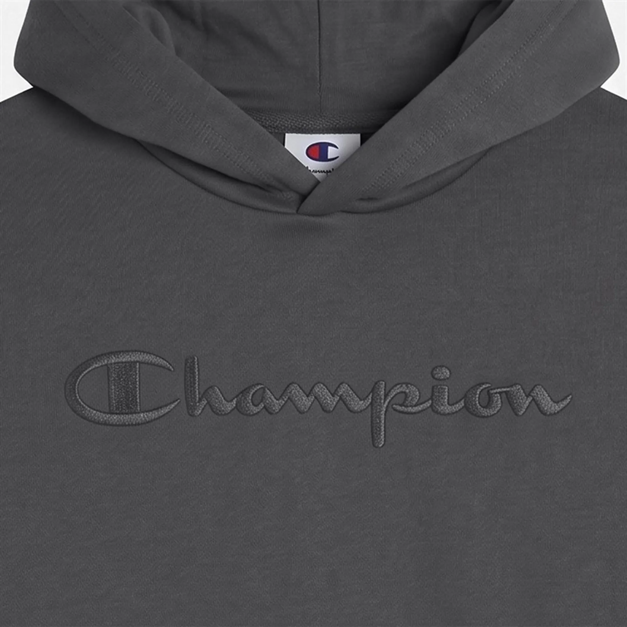 Champion Junior Icons Tonal Logo Hoodie Flint Grey