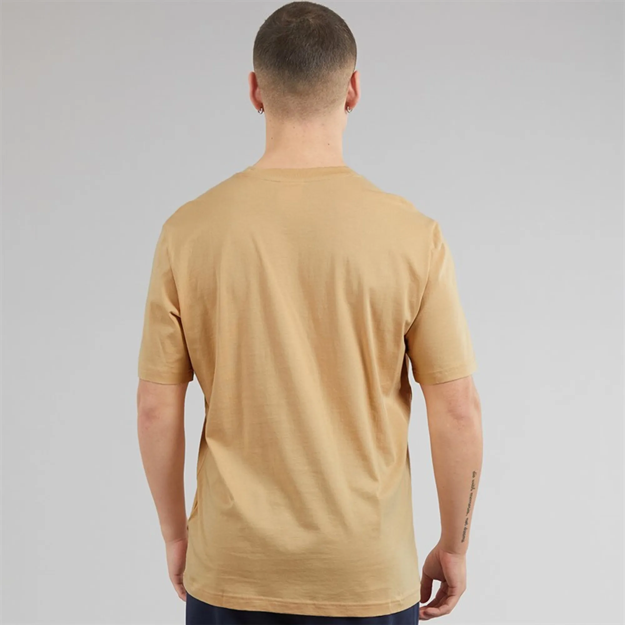 Champion Mens Icons Logo T-Shirt Beige