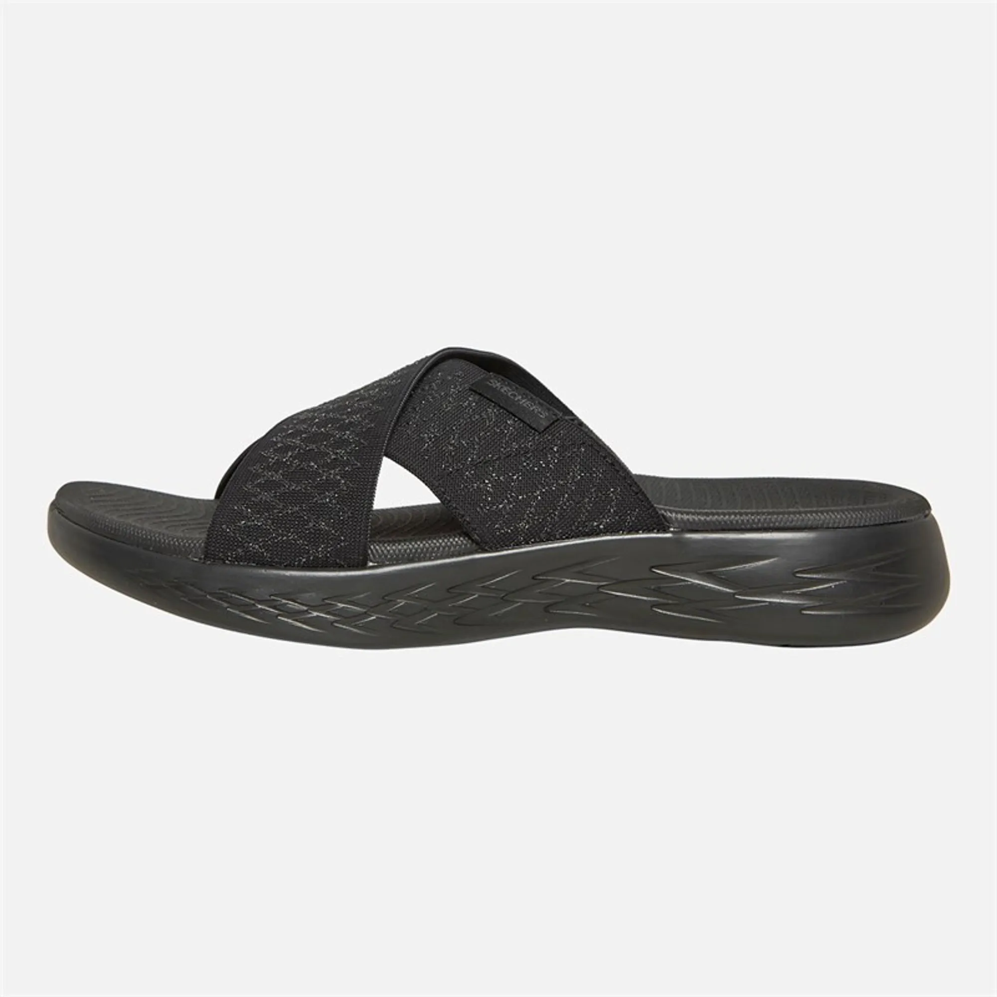 SKECHERS Womens On The Go 600 Enchanted Sandals Black/Black
