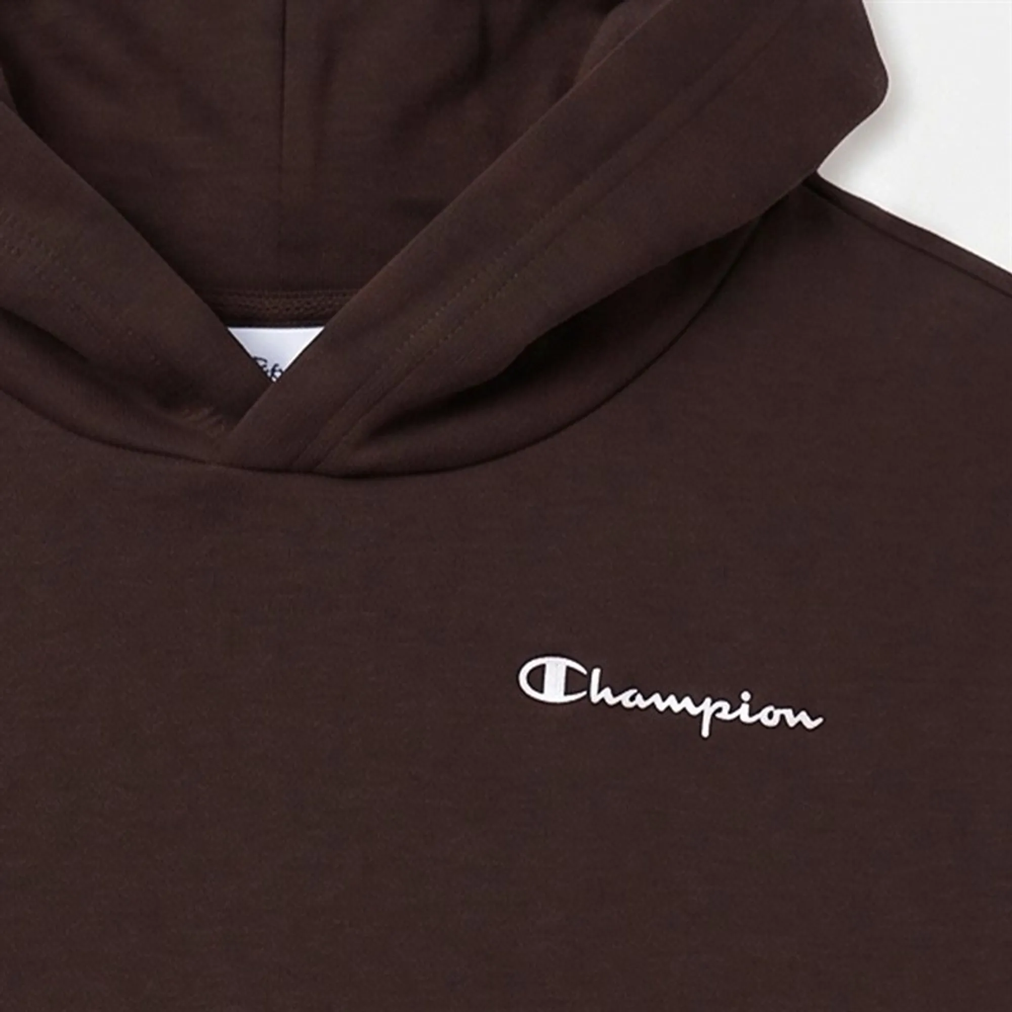 Champion Junior Core Heritage Logo Hoodie Chocolate