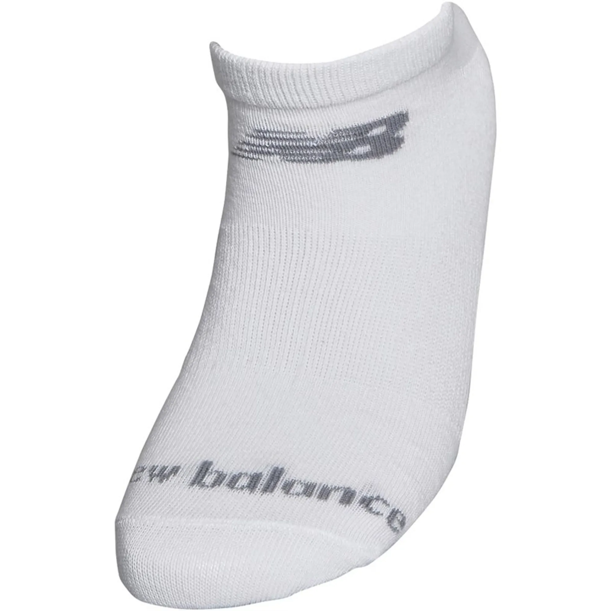 New Balance Junior Three Pack No Show Socks White