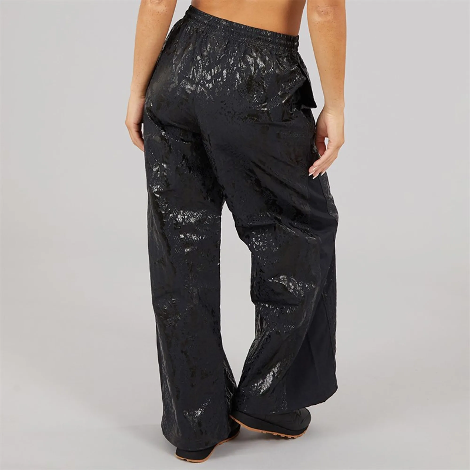Reebok Womens Wide Leg Warm Up Pants Black