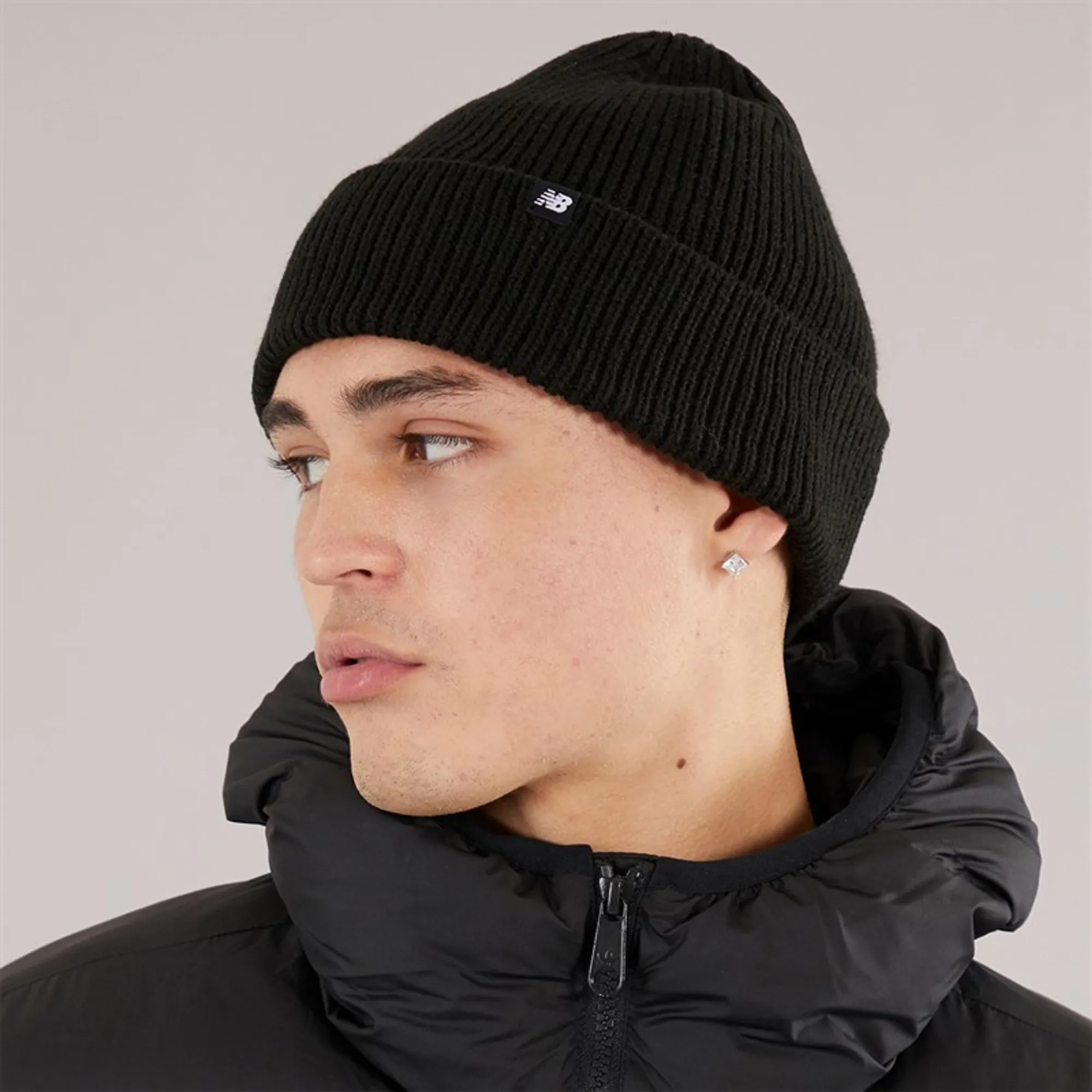 New Balance Mens Winter Watchman Beanie Black