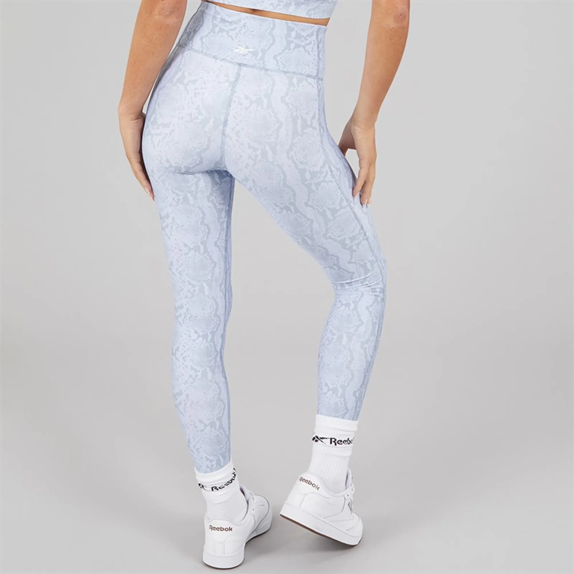 Reebok Womens ID Train AOP High Waist Tight Leggings Y2K Blue