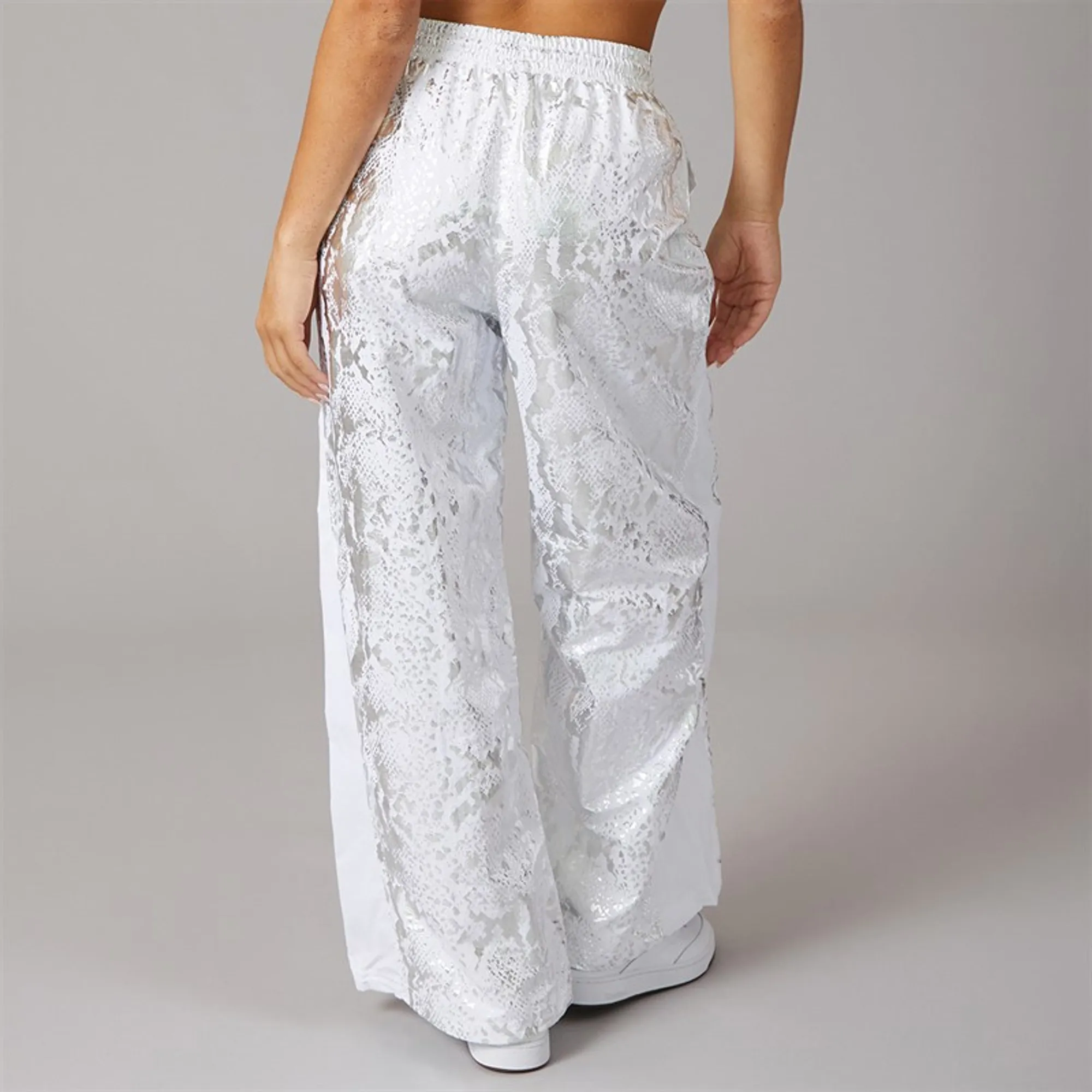 Reebok Womens Wide Leg Warm Up Pants White