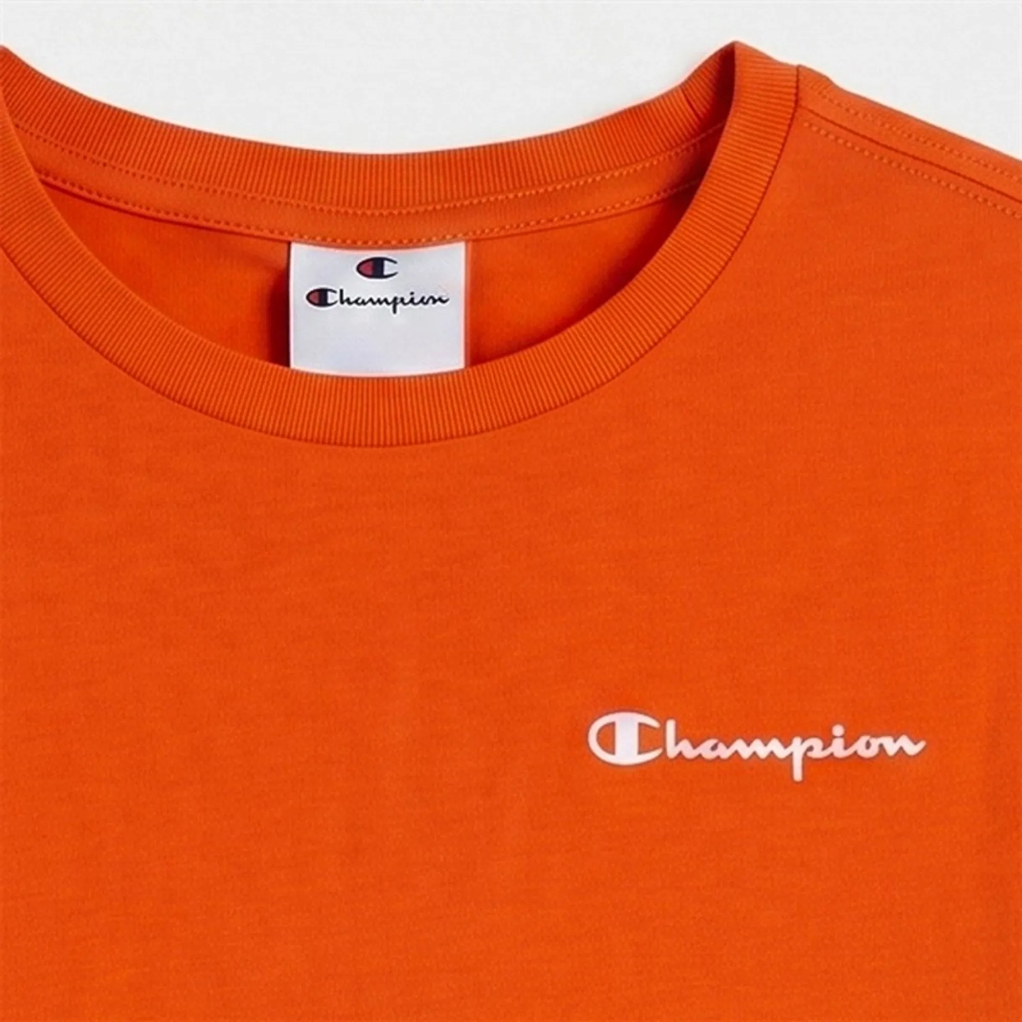 Champion Junior Core Heritage Logo T-Shirt Bright Orange