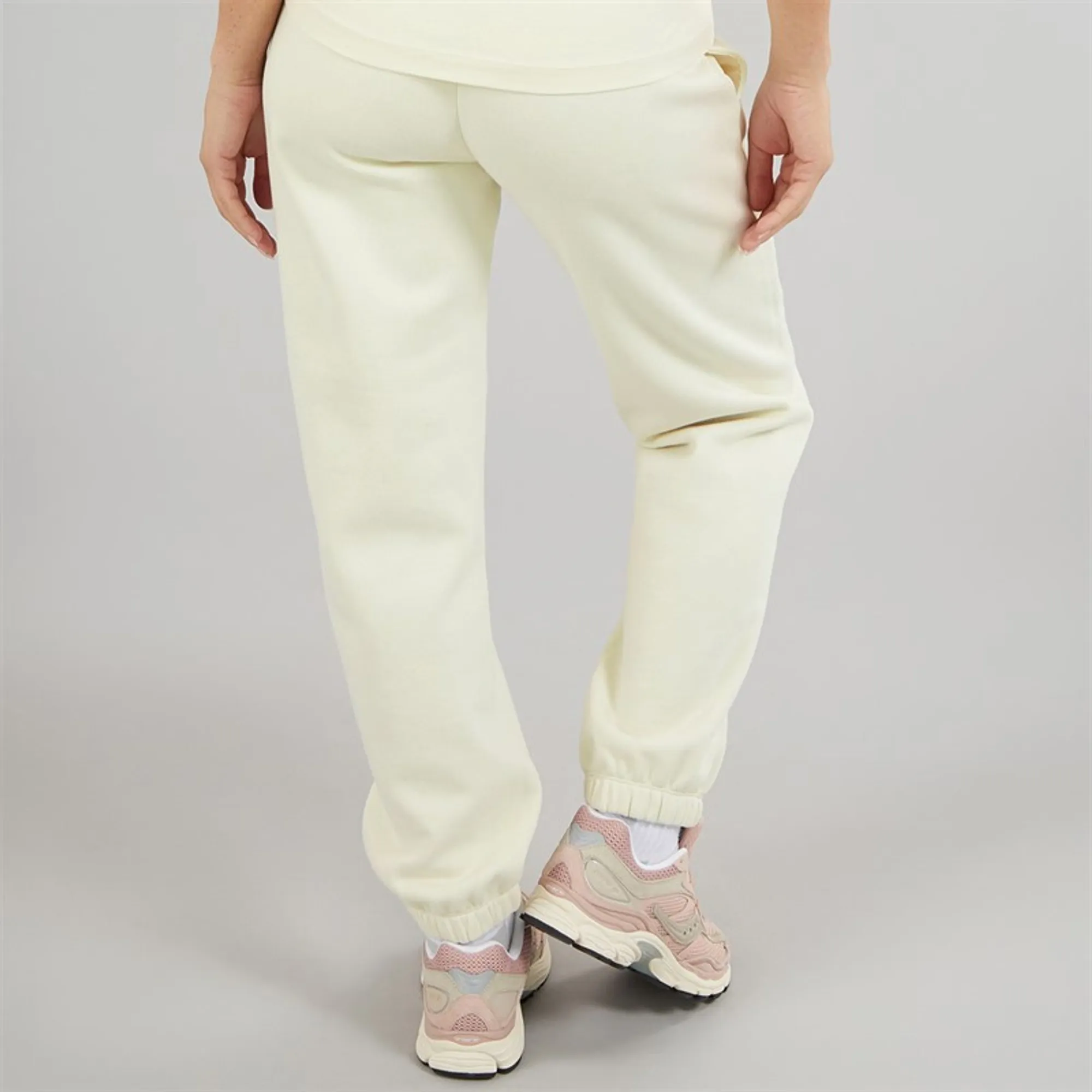 Champion Womens Core Icons Heritage Logo Cuff Joggers White