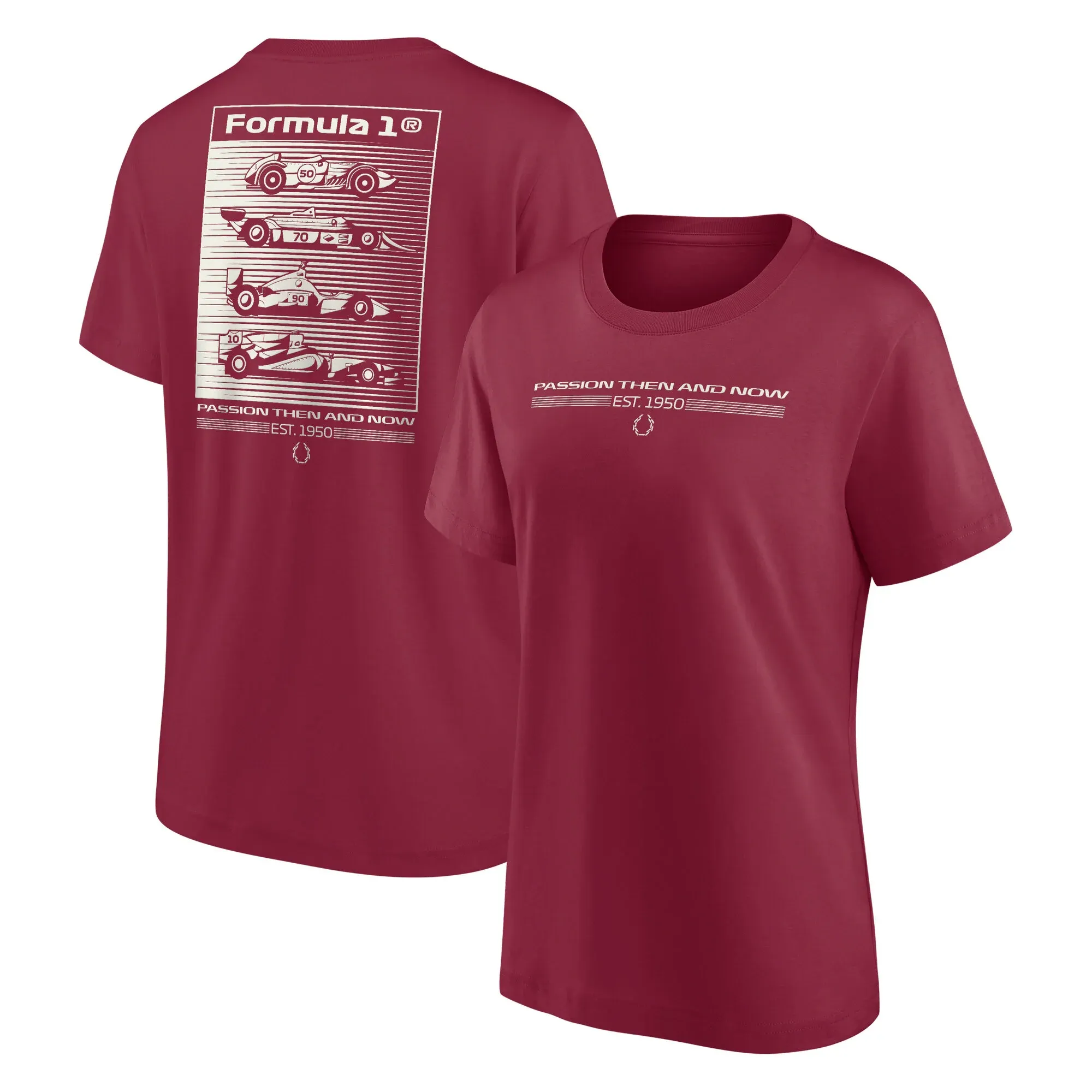 Formula 1 Heritage Graphic T-Shirt - Claret - Womens