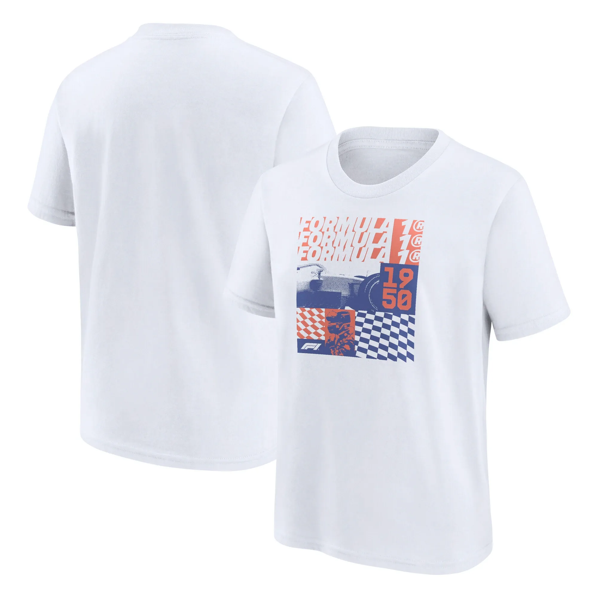 Formula 1 Halftone Graphic T-Shirt - White - Youth