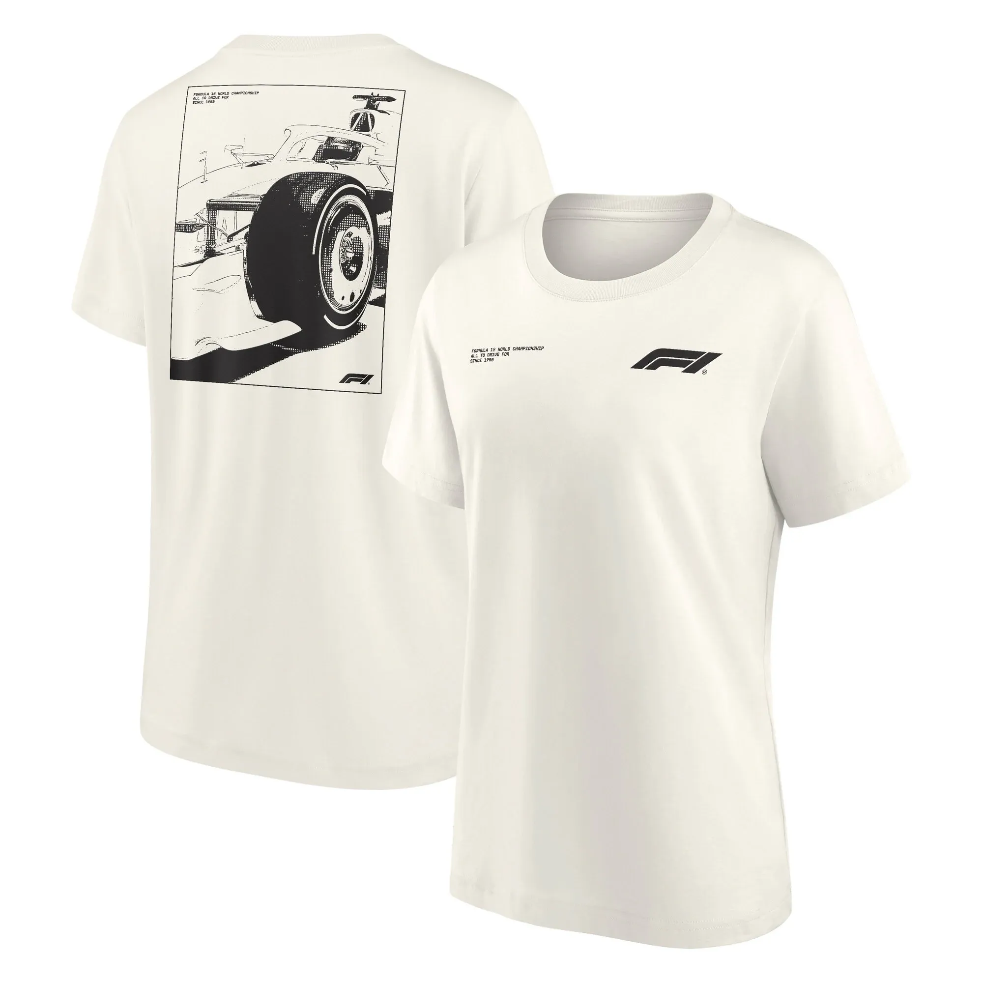 Formula 1 Street Graphic T-Shirt - Off White - Womens