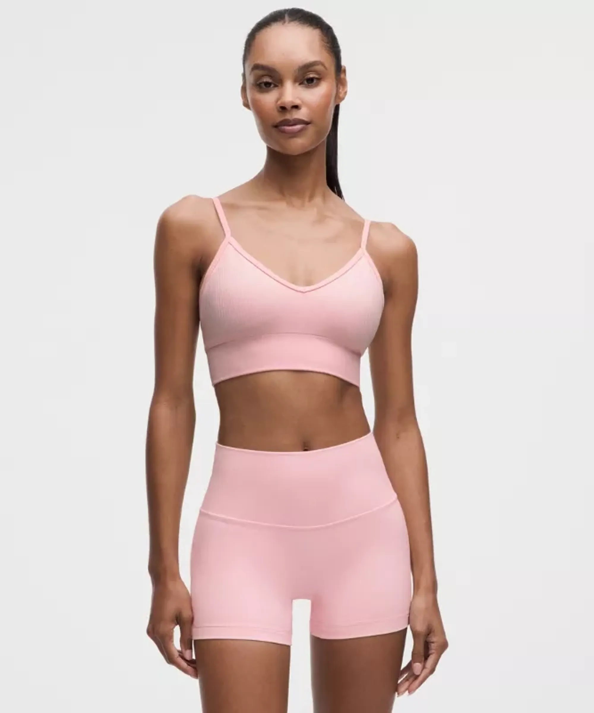 lululemon – Women's Ebb to Street Sports Bra Light Support, B/C Cup – Color Pink – Size 10